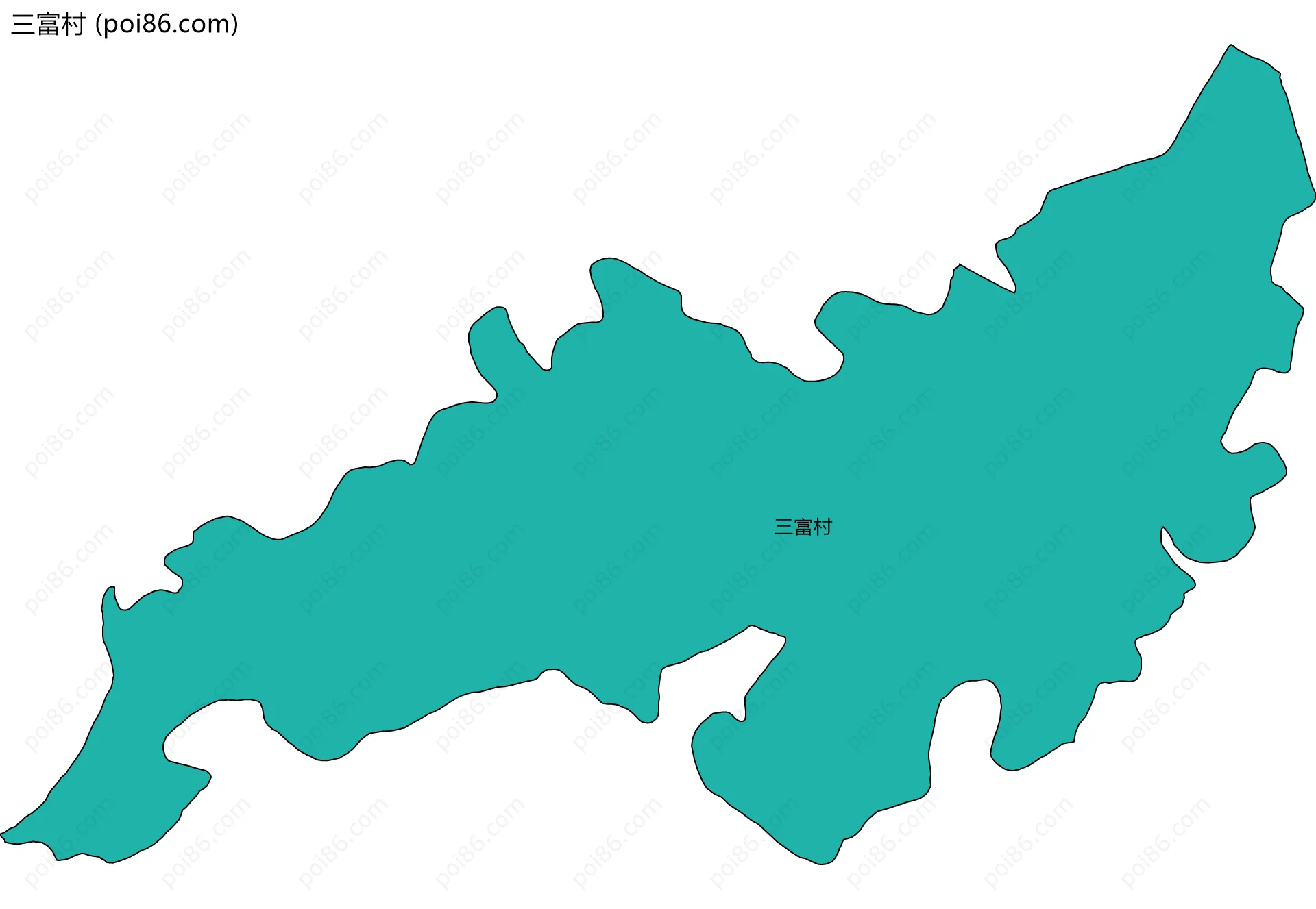 三富村边界地图