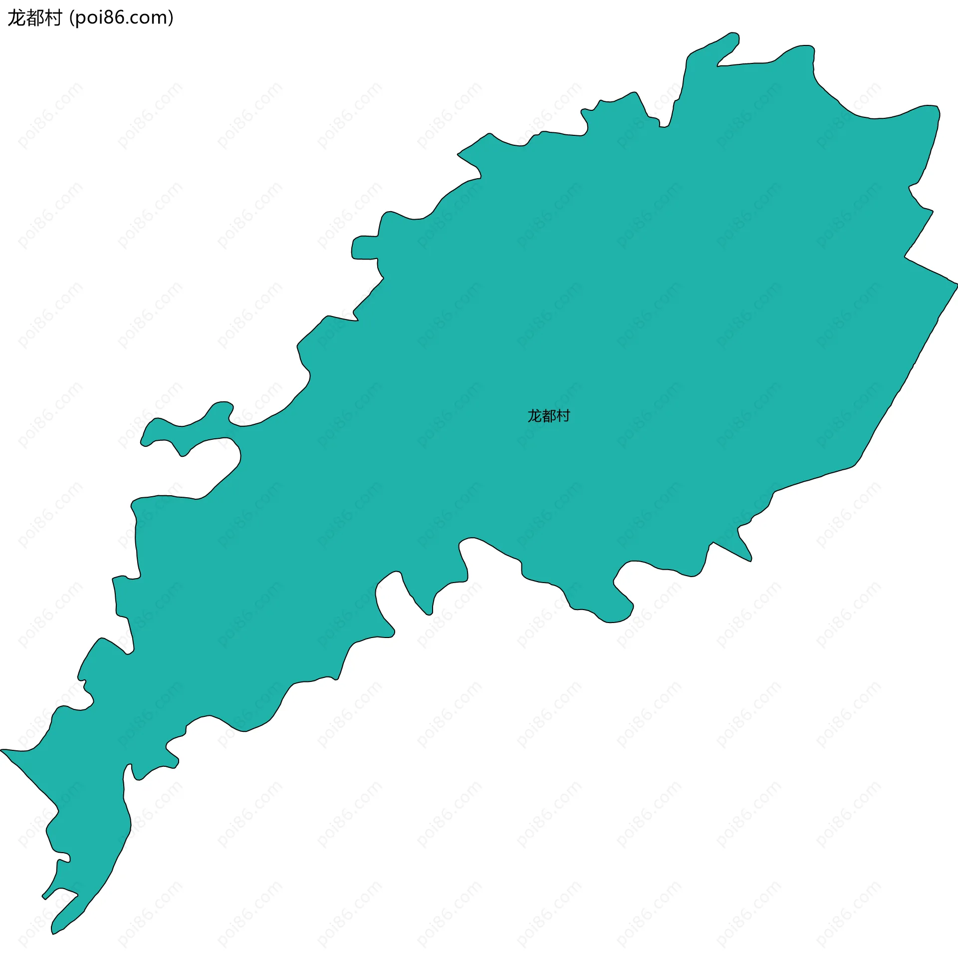 龙都村边界地图