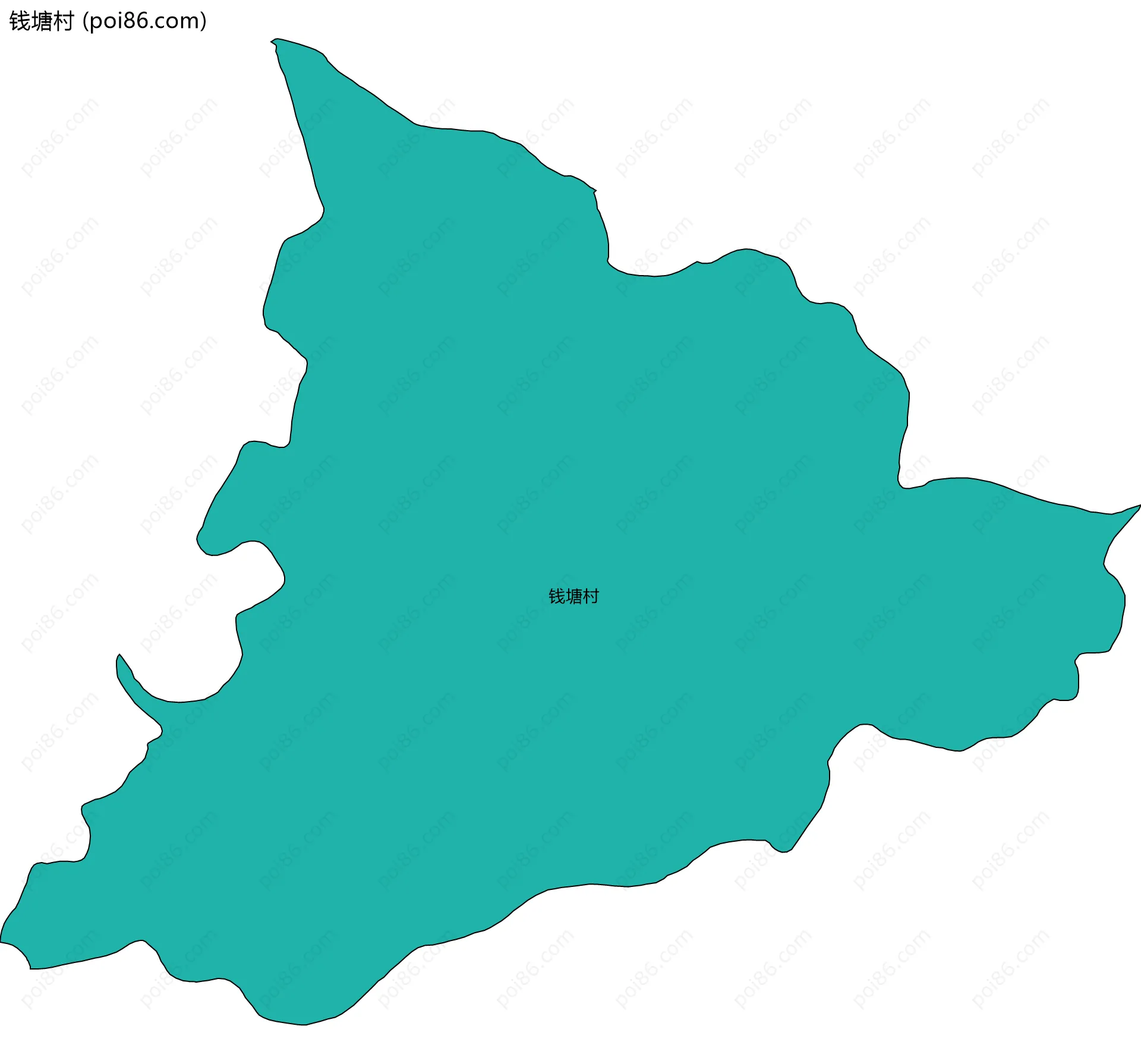 钱塘村边界地图