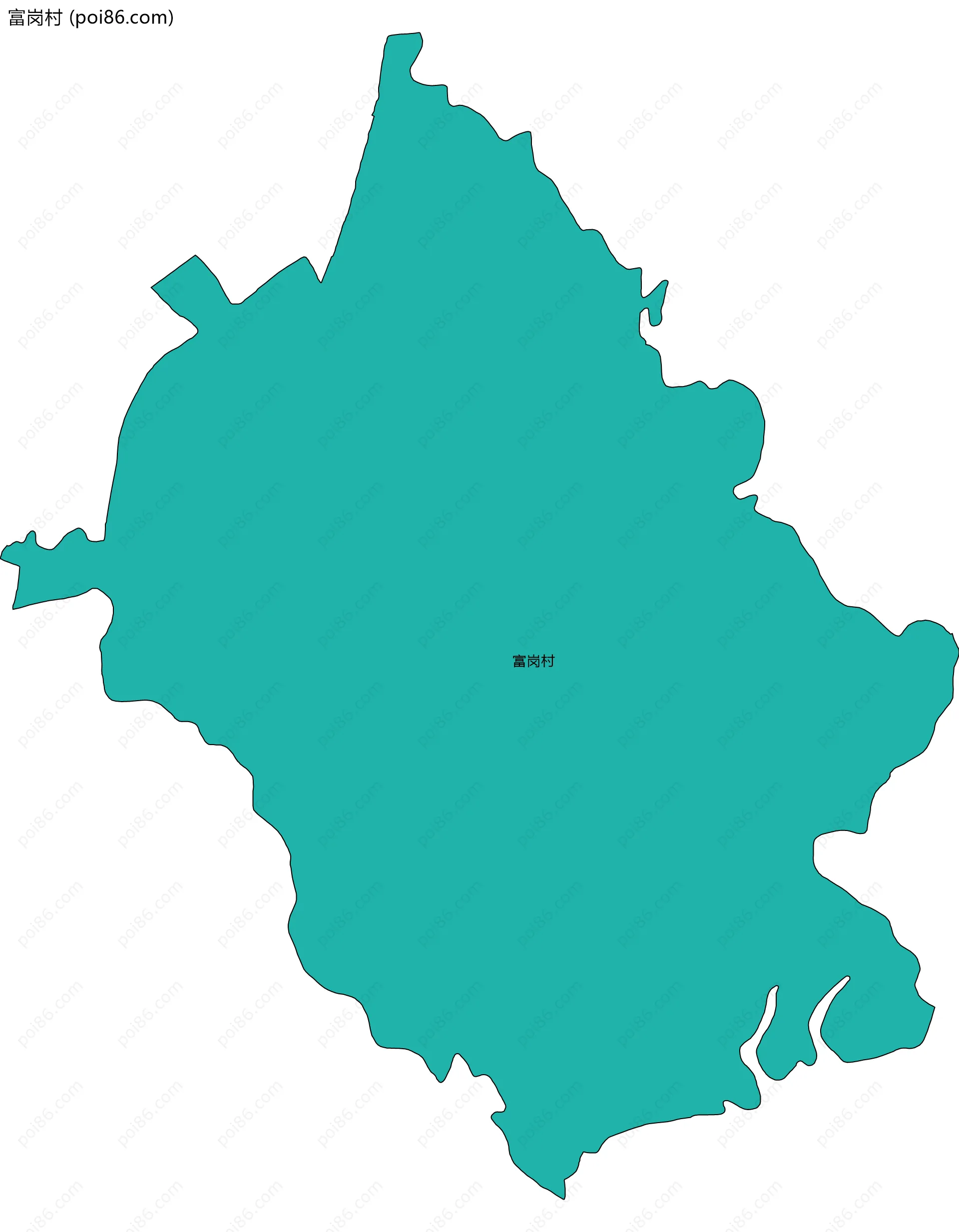 富岗村边界地图