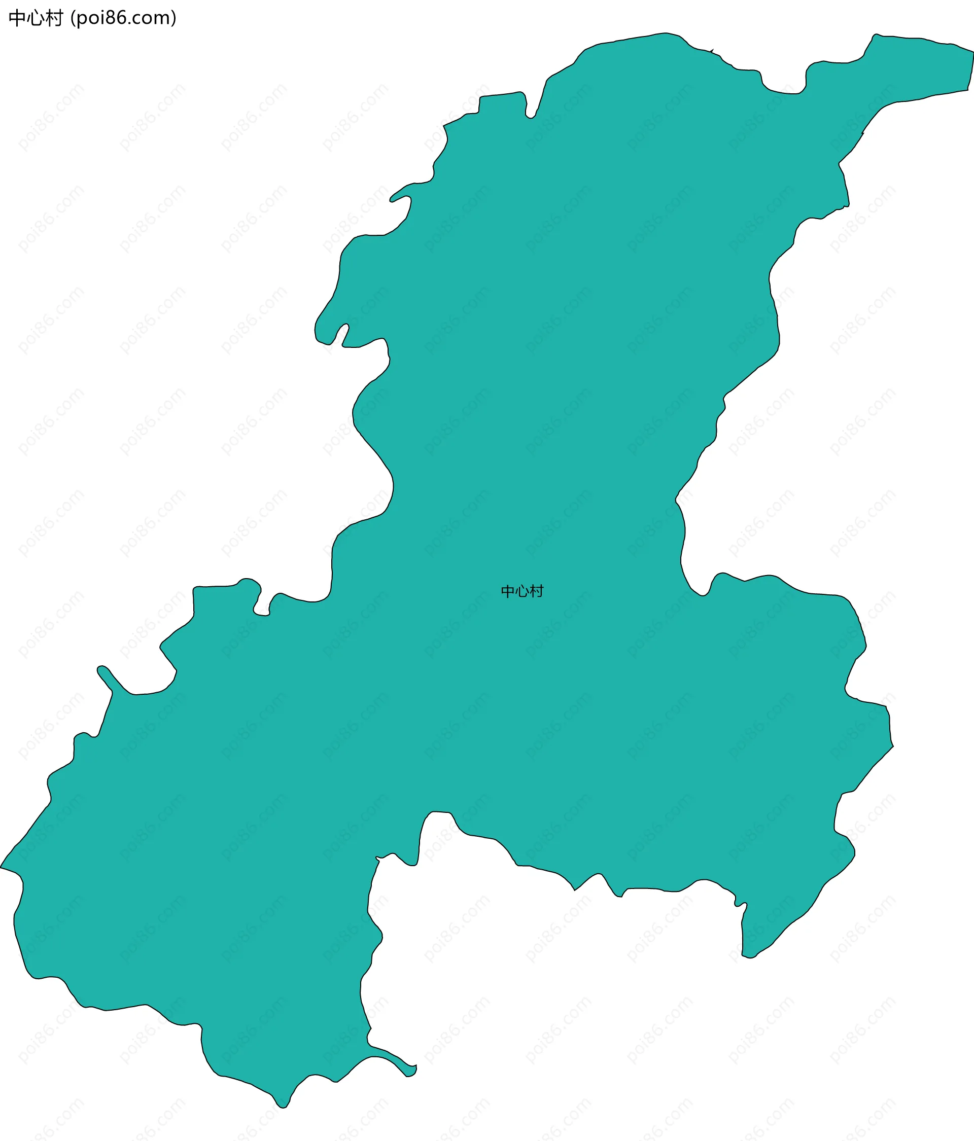 中心村边界地图