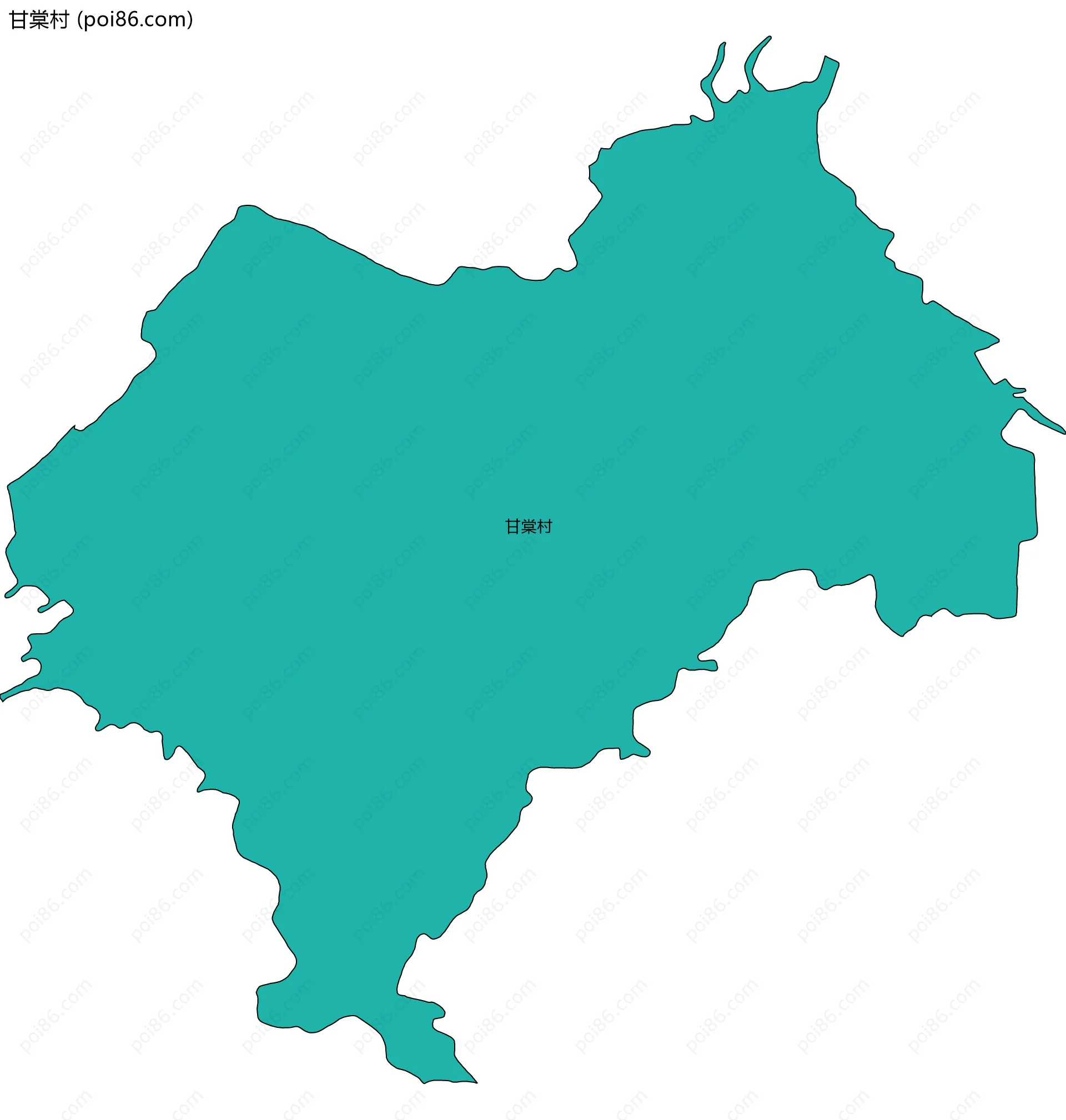 甘棠村边界地图