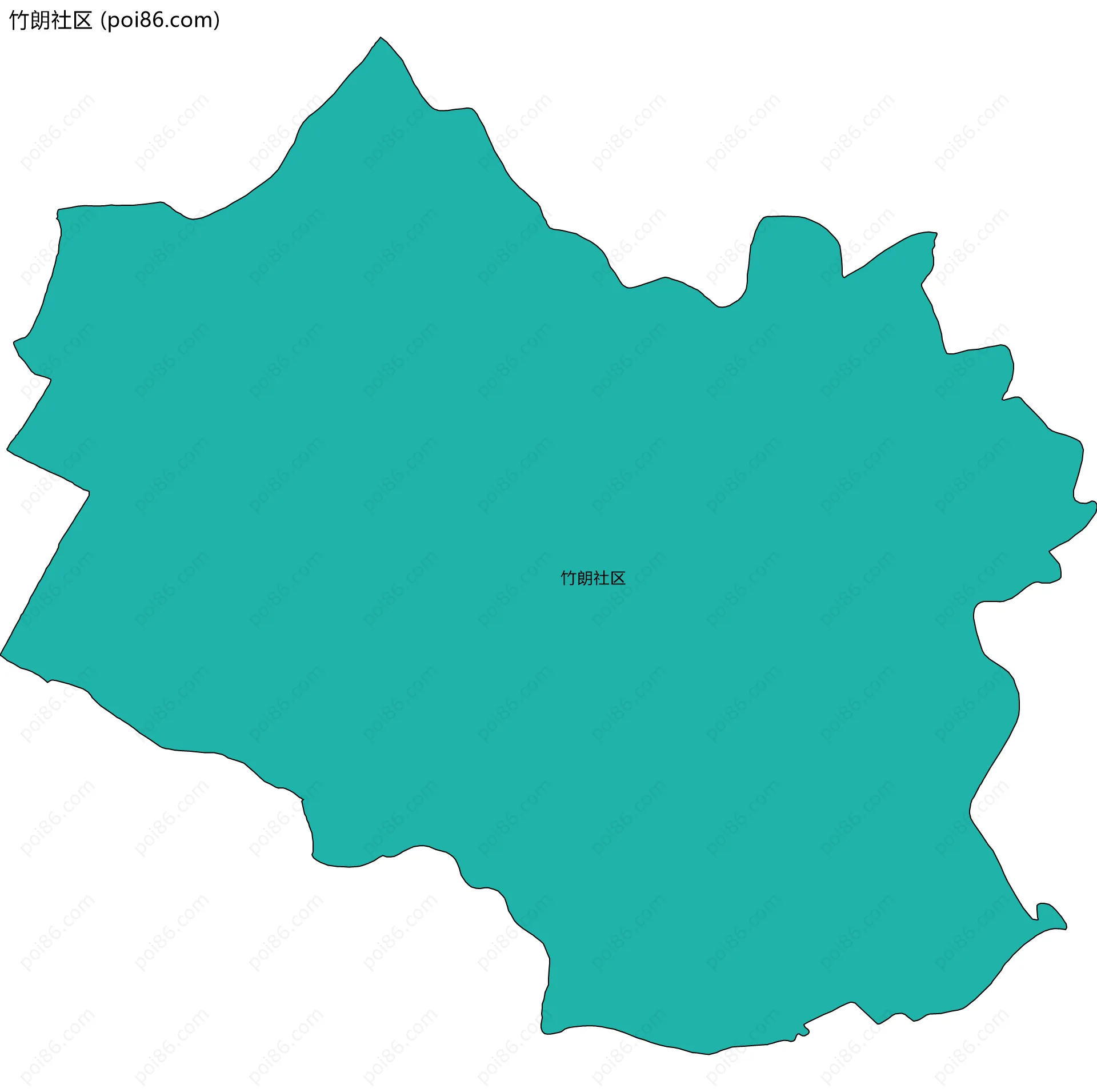 竹朗社区边界地图