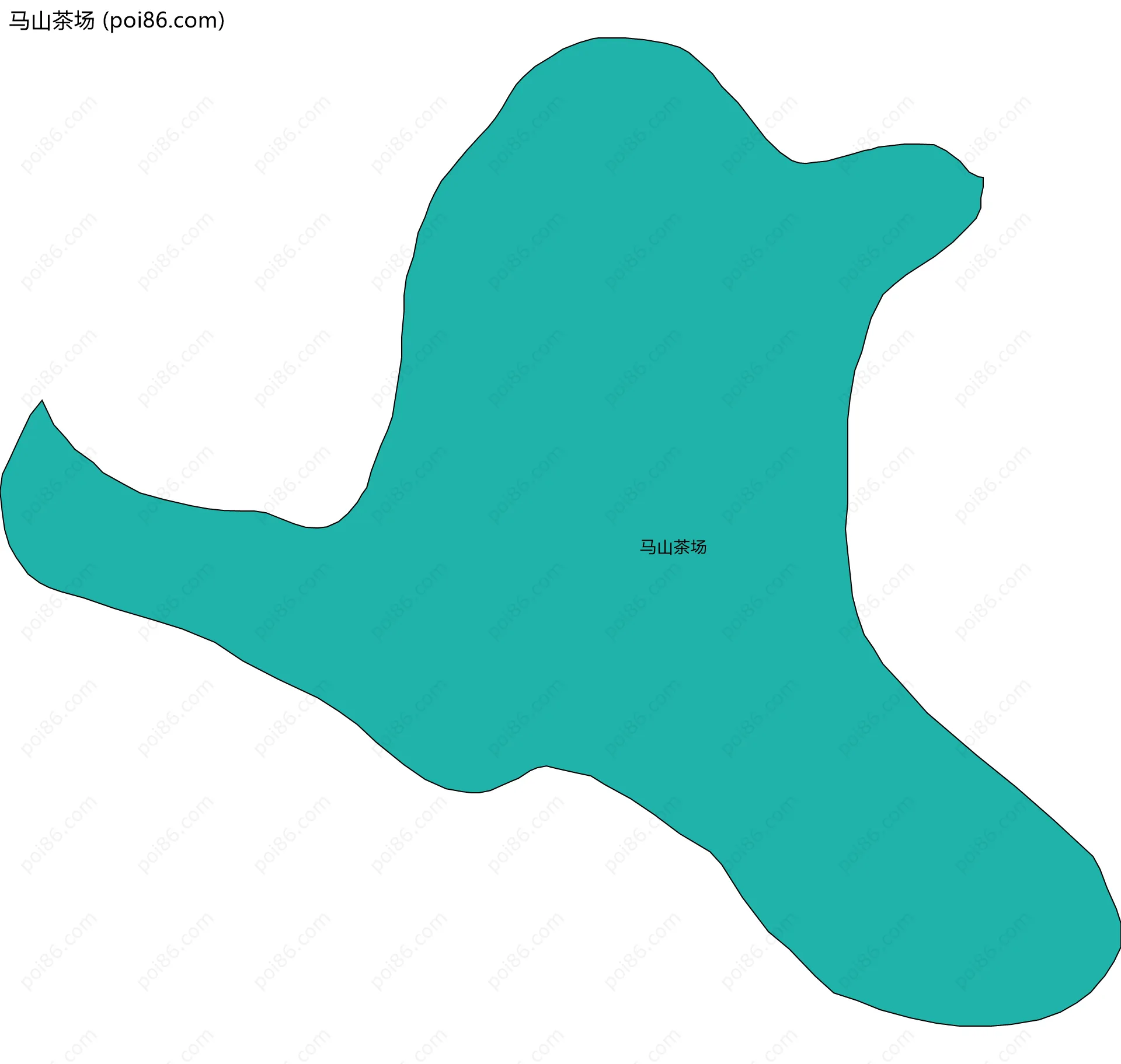 马山茶场边界地图