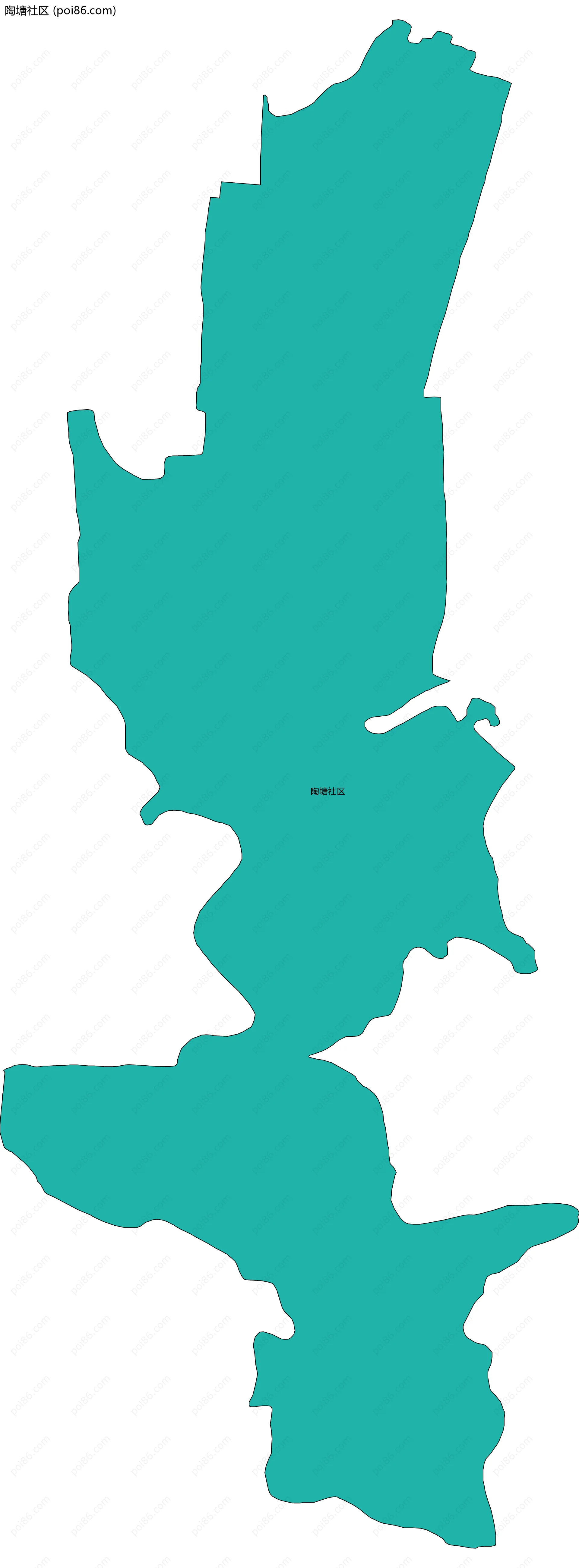 陶塘社区边界地图