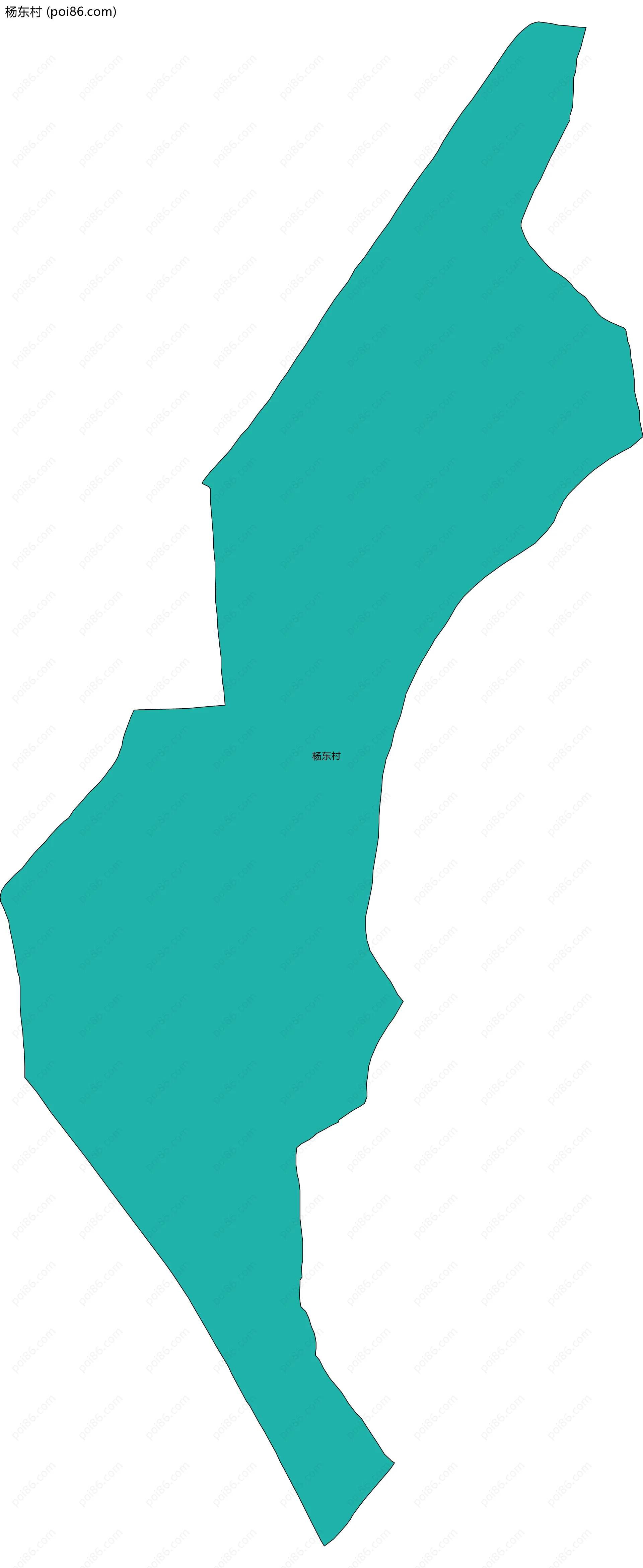 杨东村边界地图