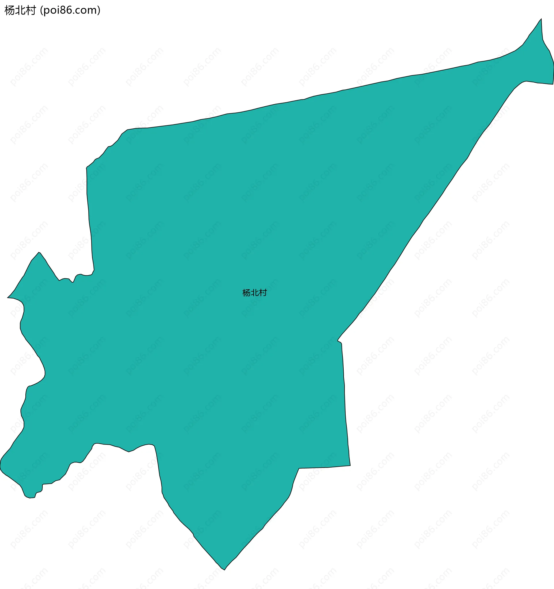 杨北村边界地图