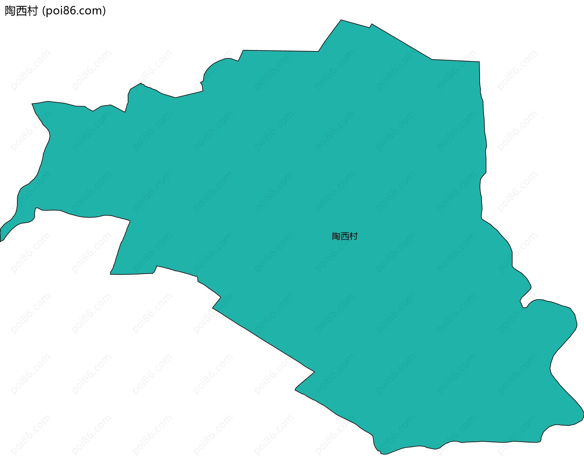 陶西村边界地图