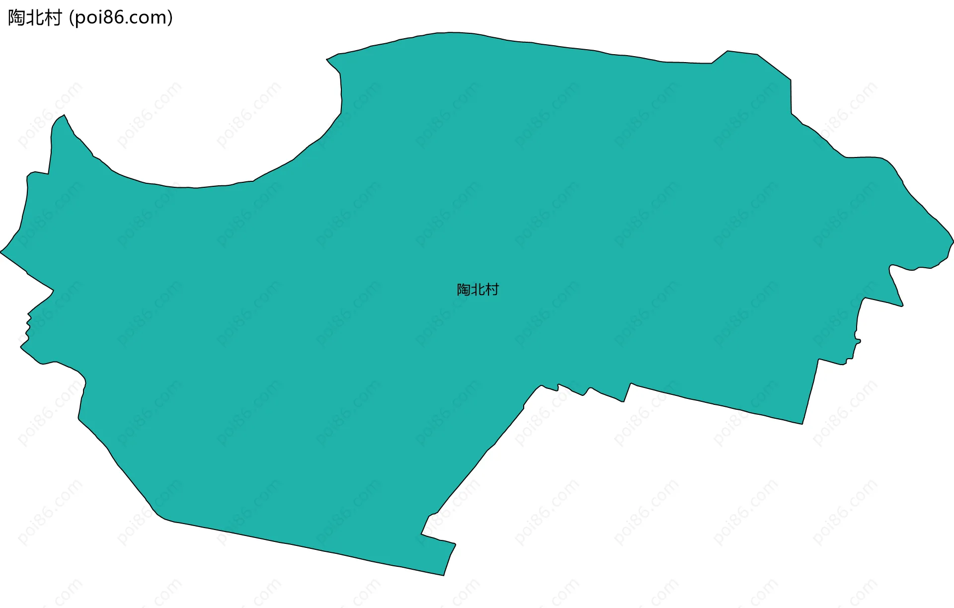 陶北村边界地图