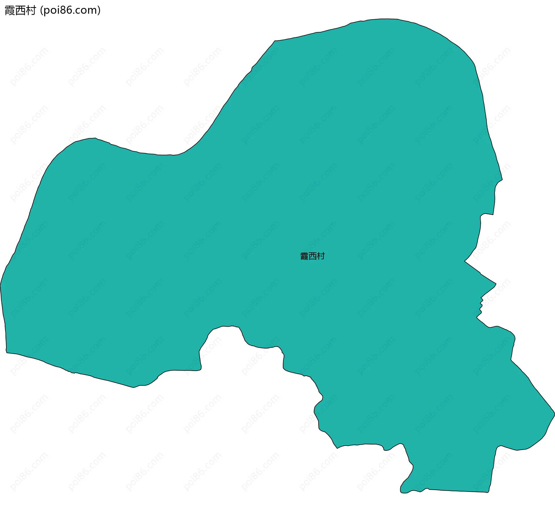 霞西村边界地图