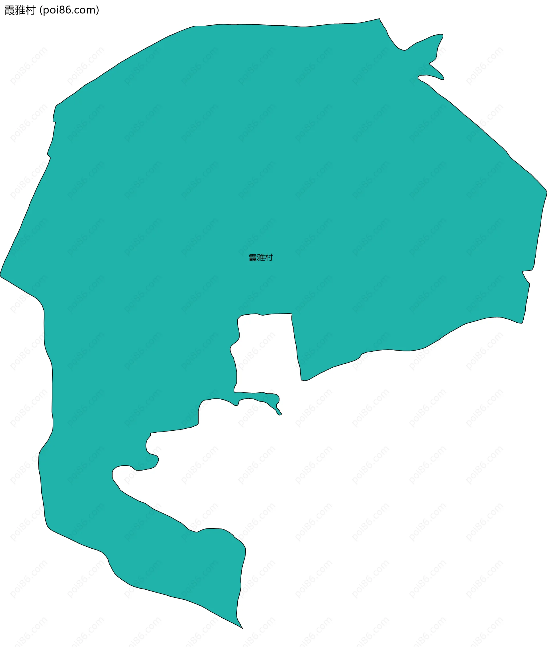 霞雅村边界地图