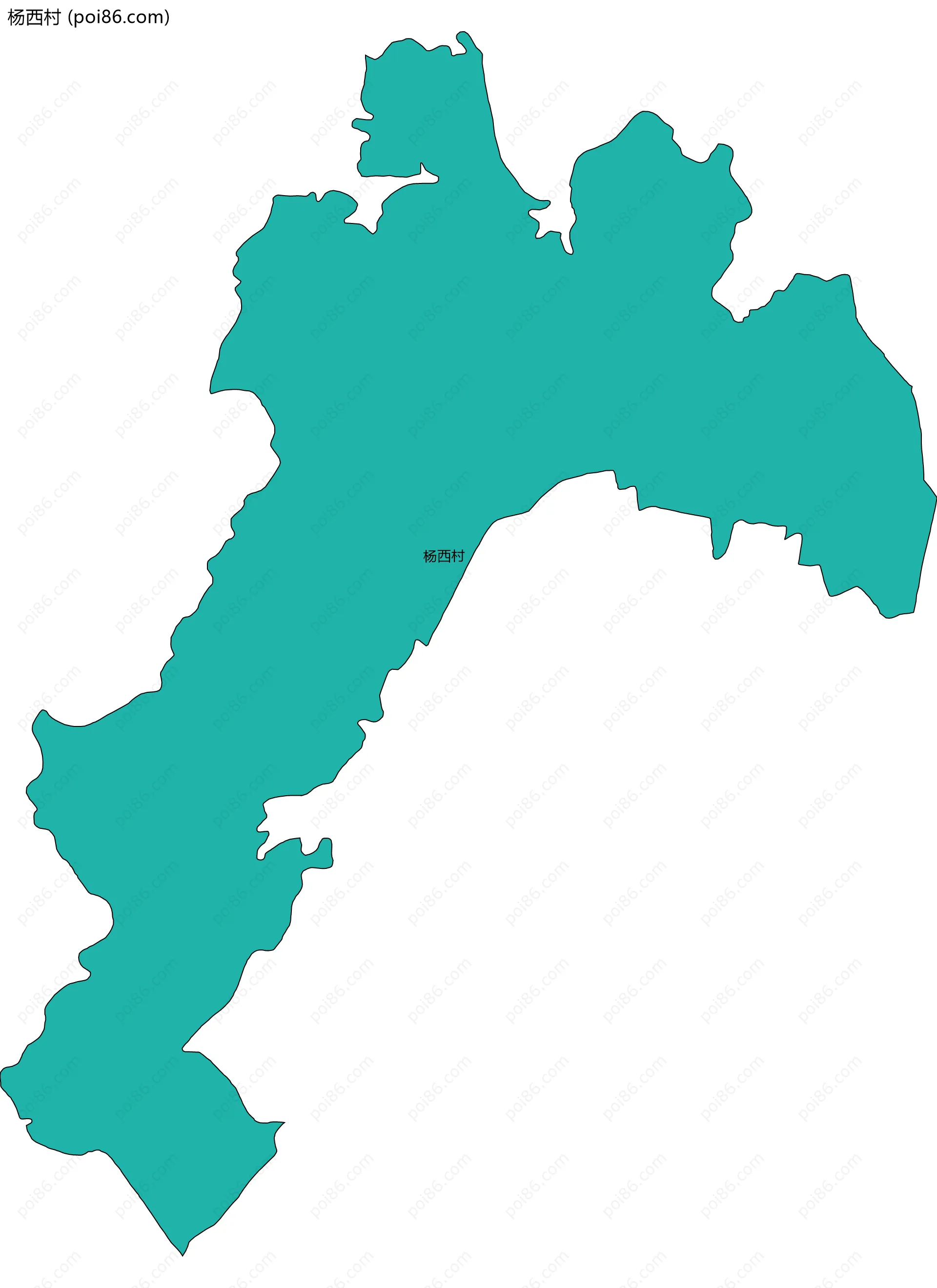 杨西村边界地图