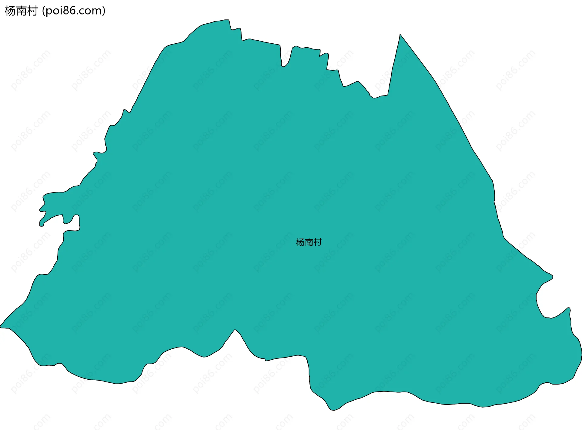 杨南村边界地图