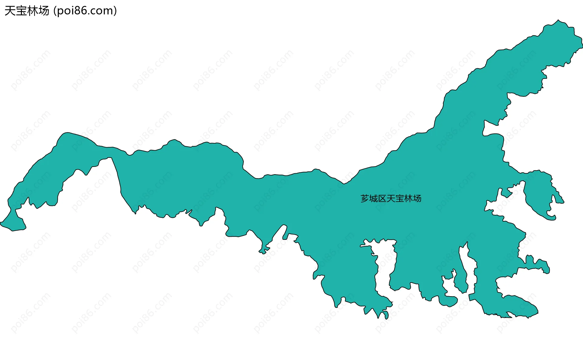 天宝林场边界地图(五级行政区划)