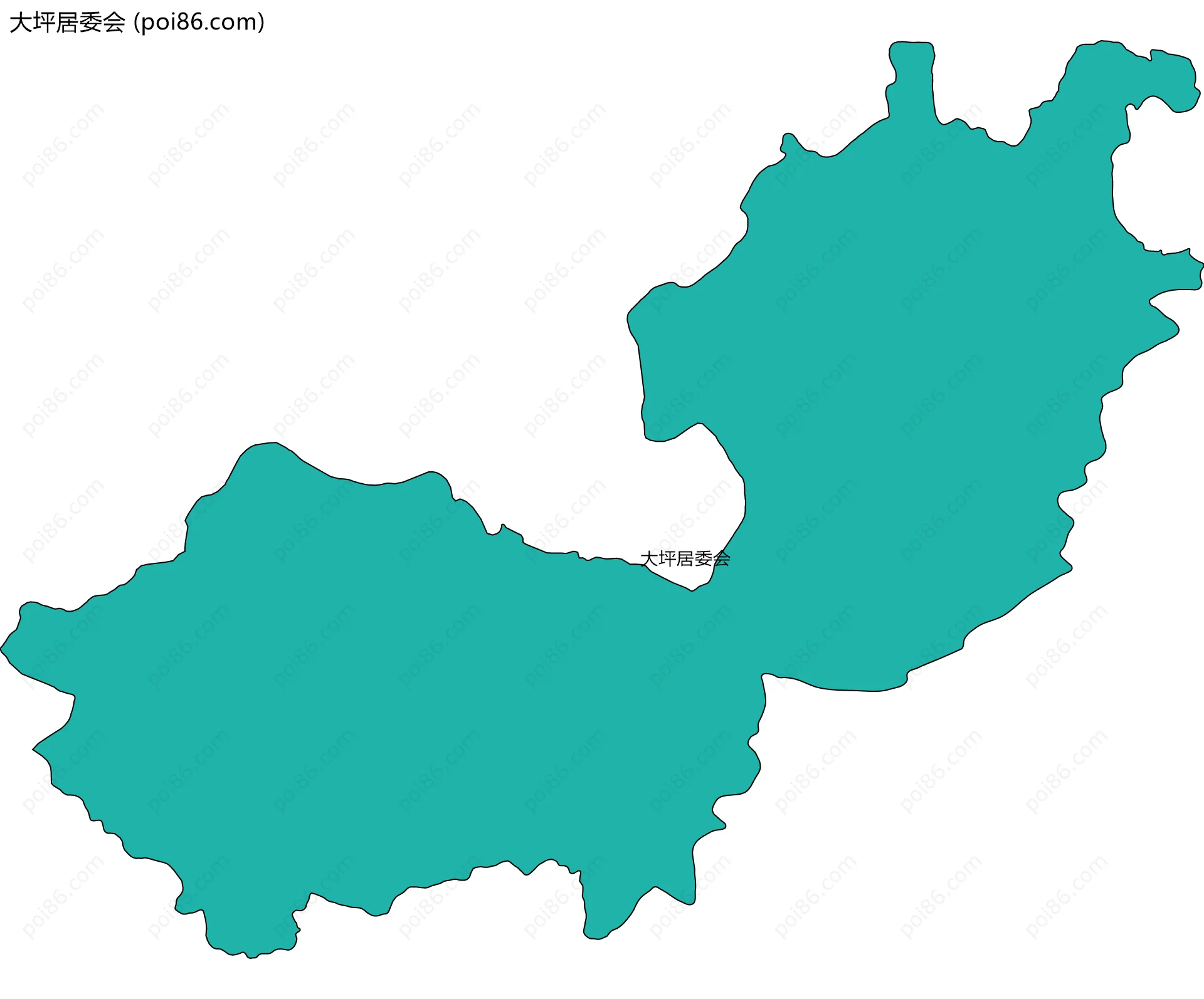 大坪居委会边界地图