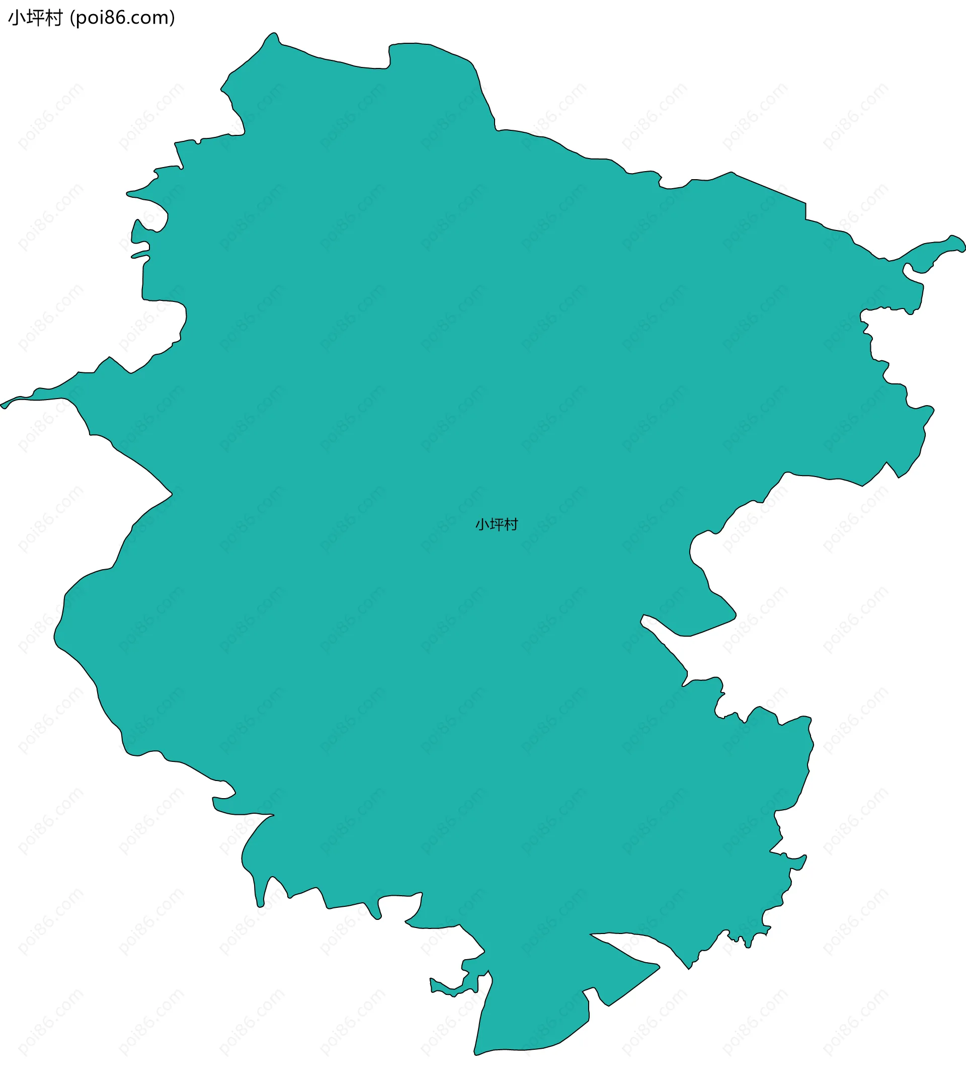 小坪村边界地图