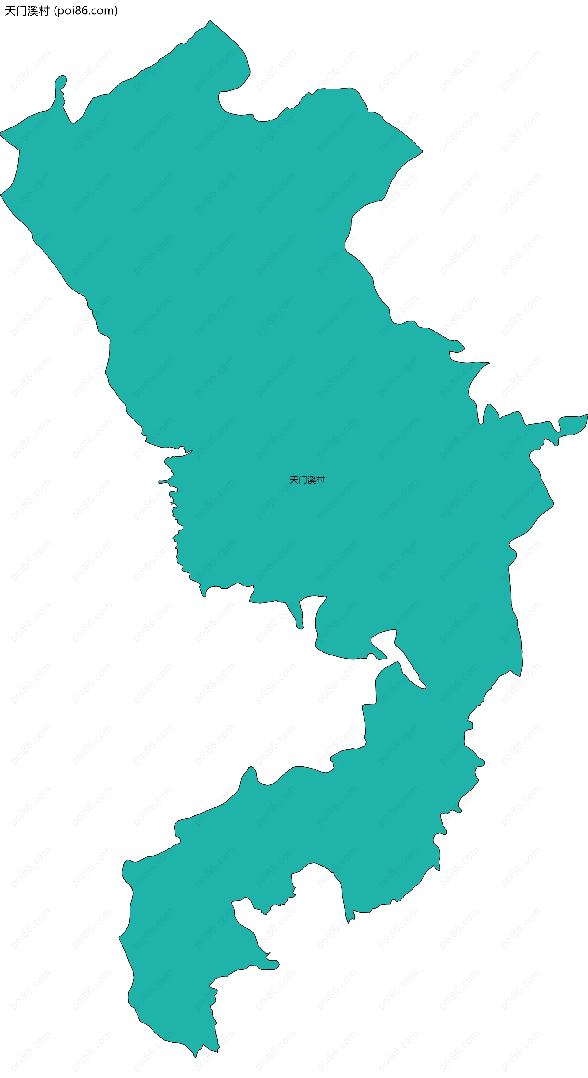 天门溪村边界地图