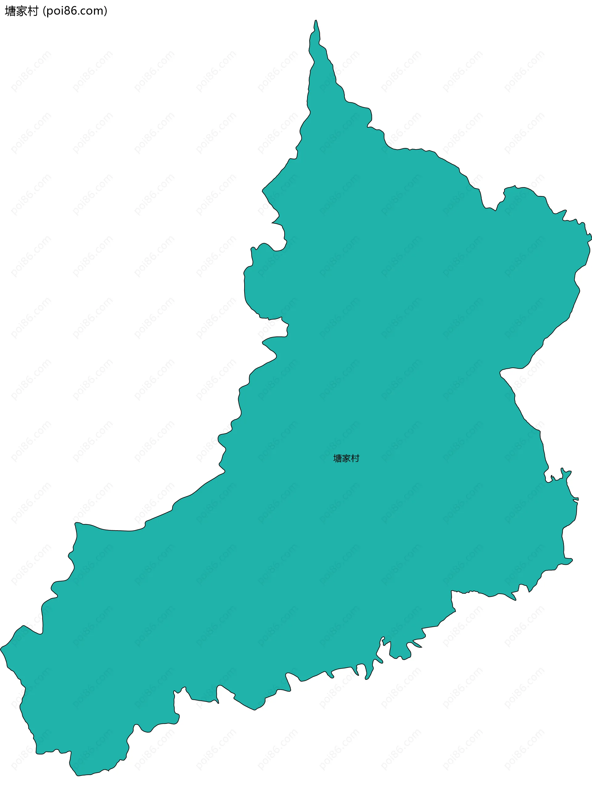 塘家村边界地图