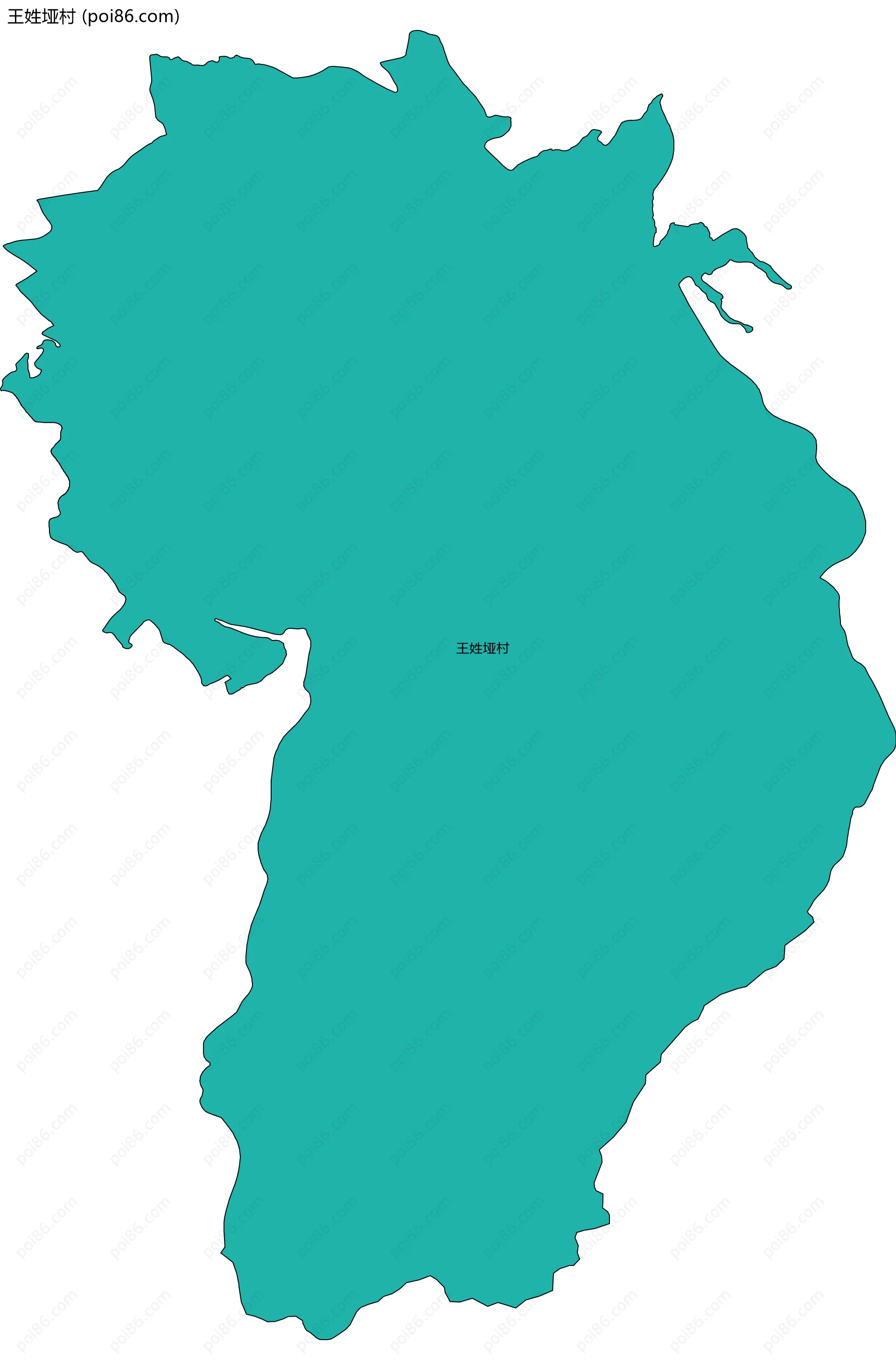 王姓垭村边界地图