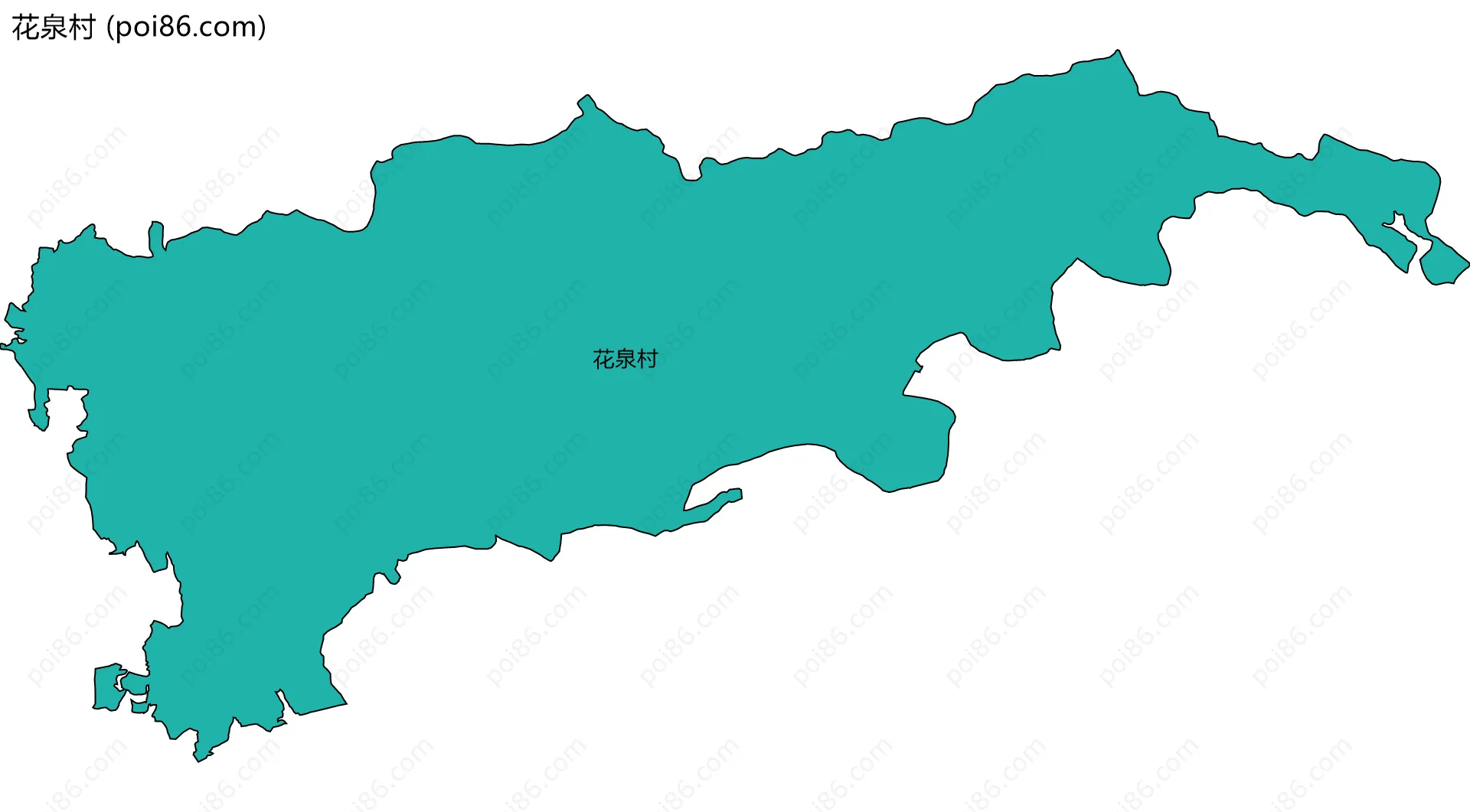 花泉村边界地图