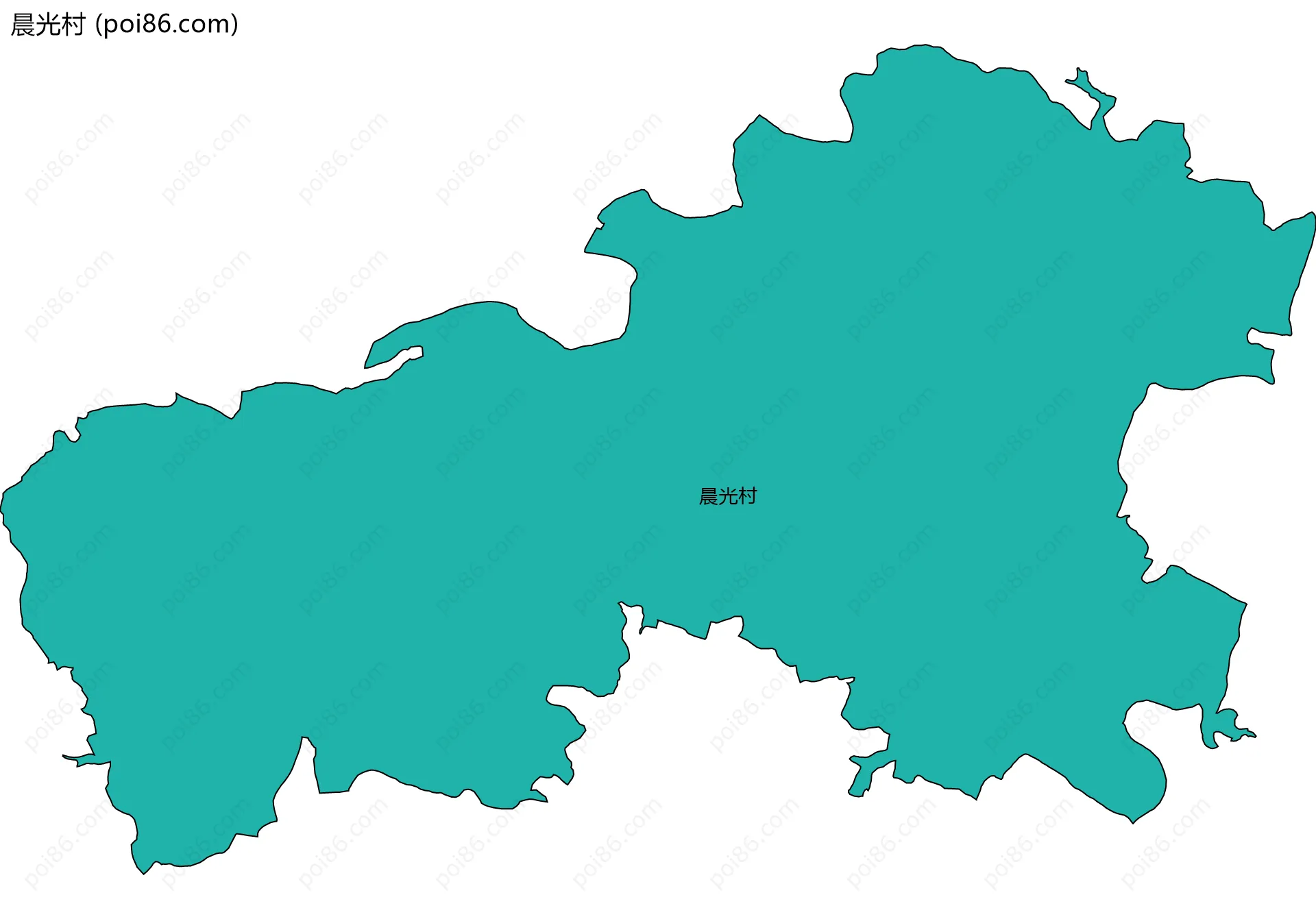 晨光村边界地图