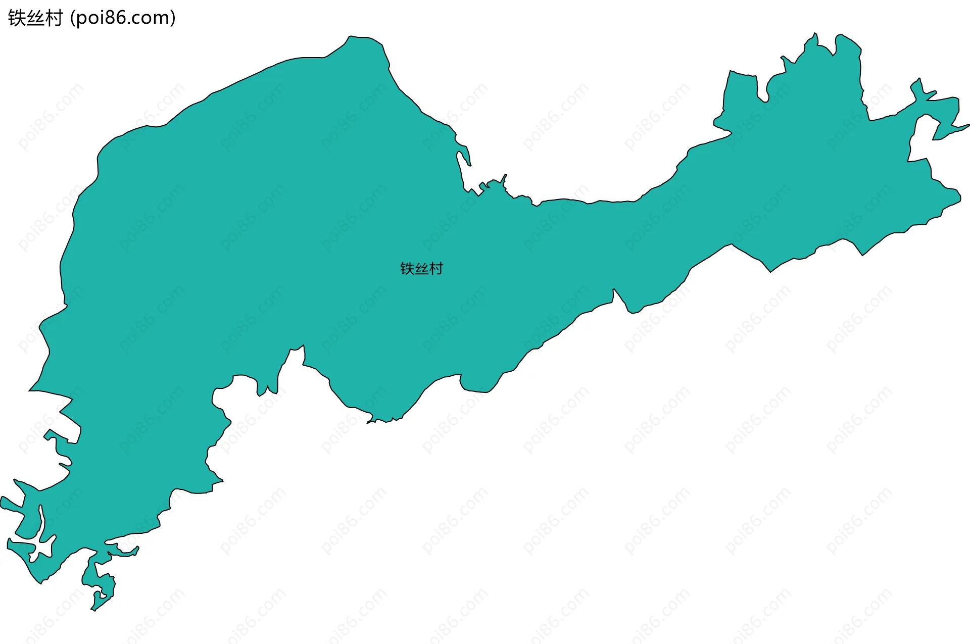 铁丝村边界地图