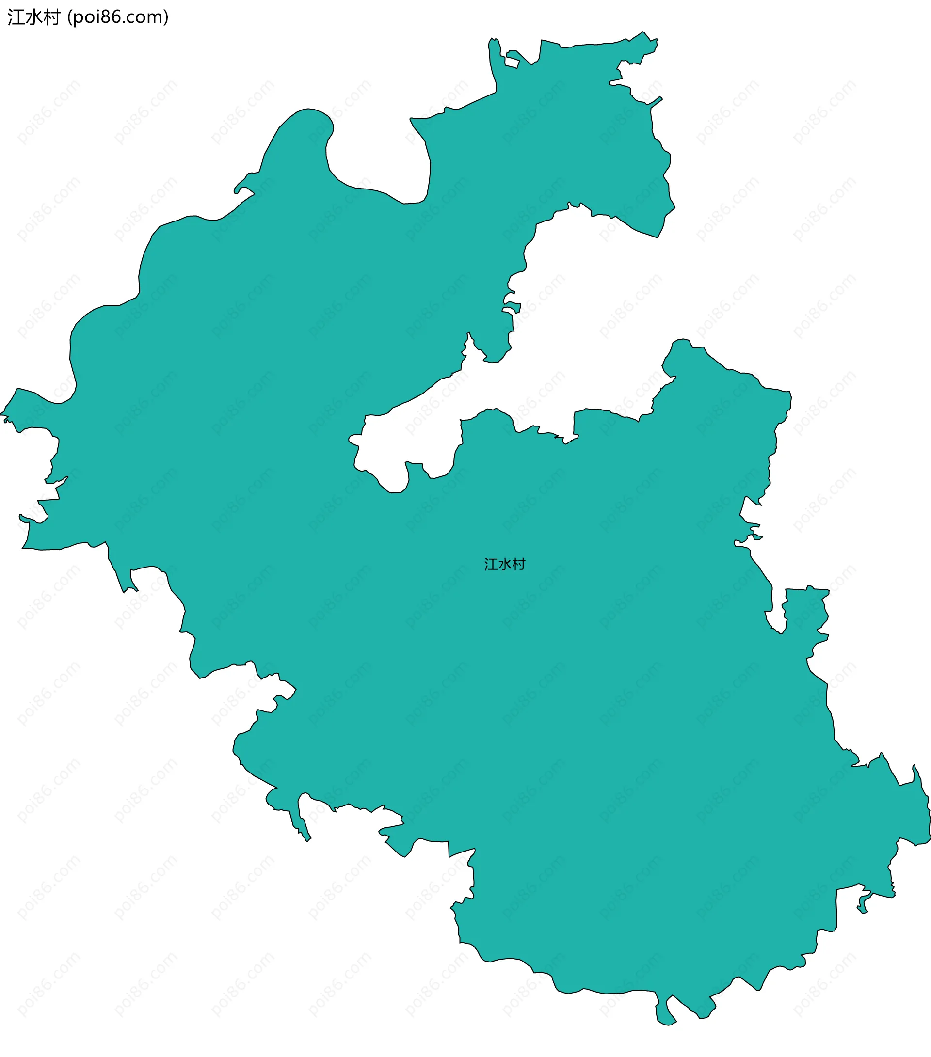 江水村边界地图