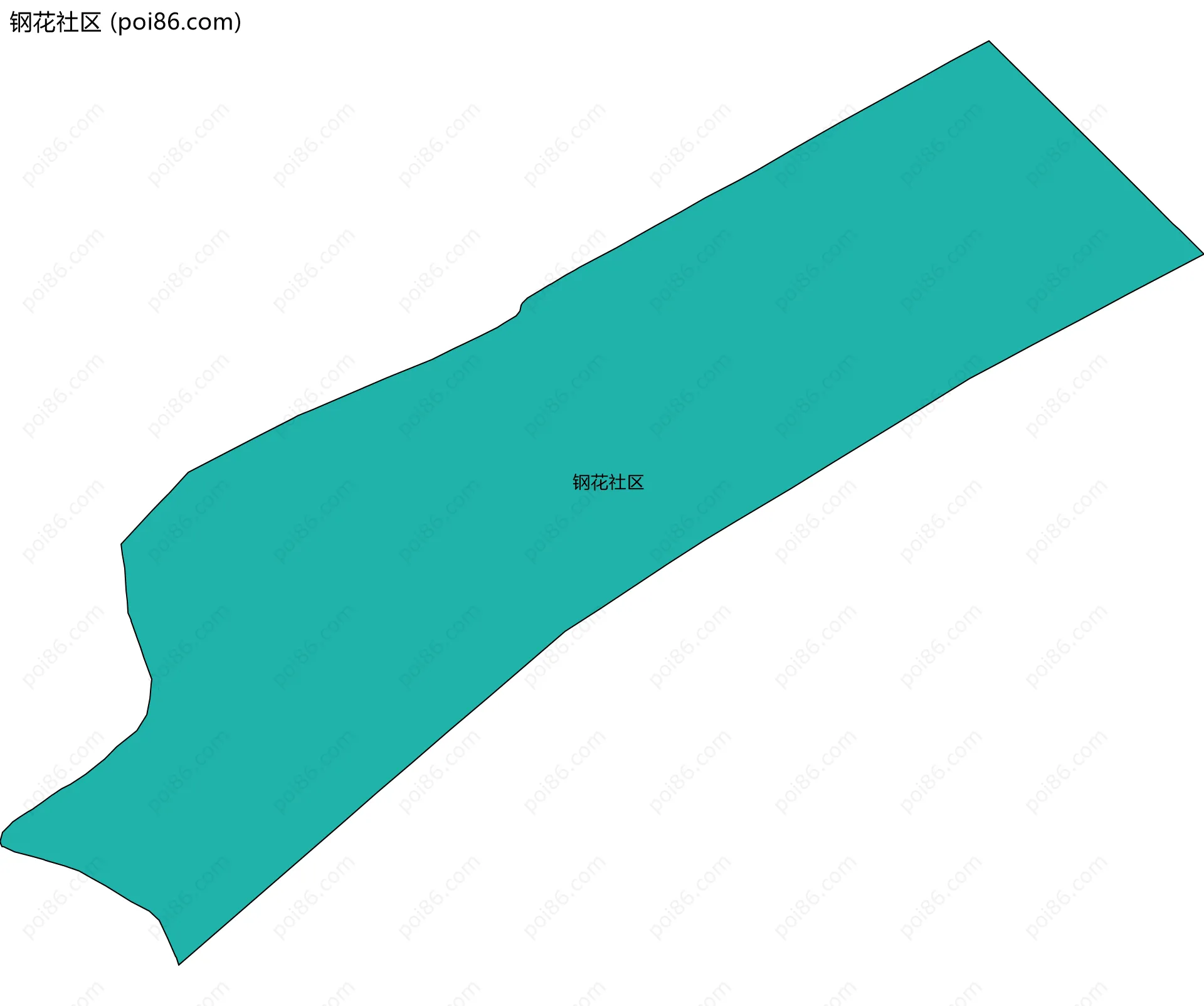 钢花社区边界地图