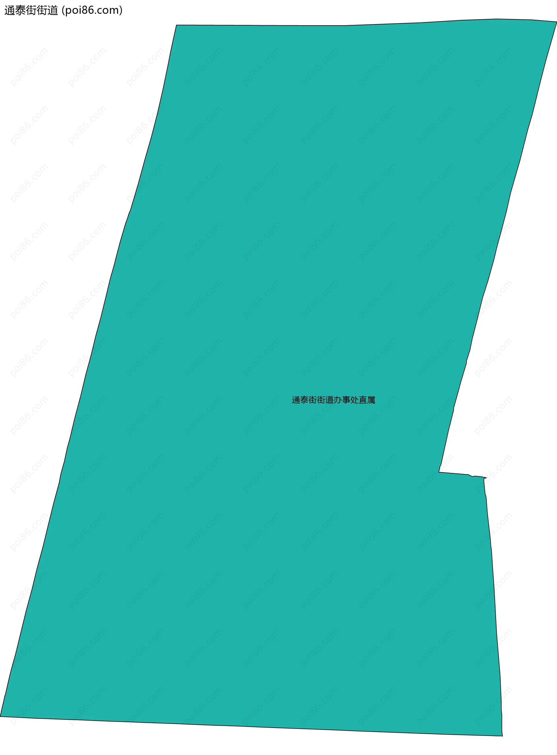 通泰街街道边界地图(五级行政区划)