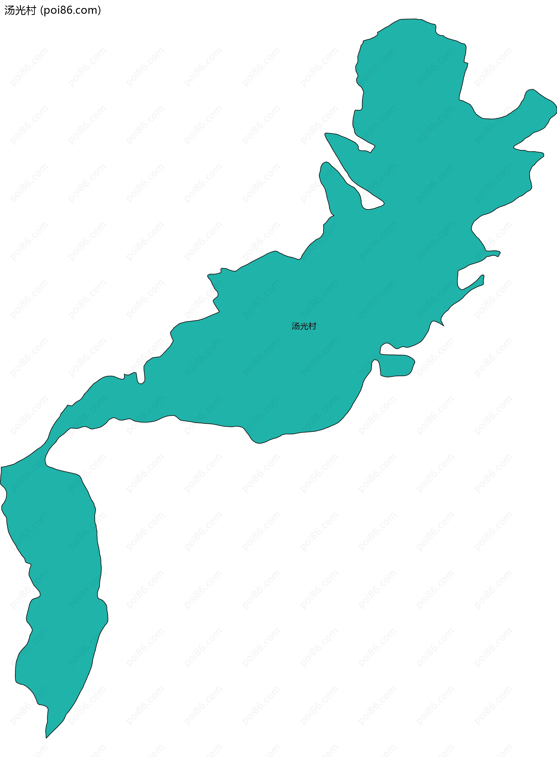 汤光村边界地图