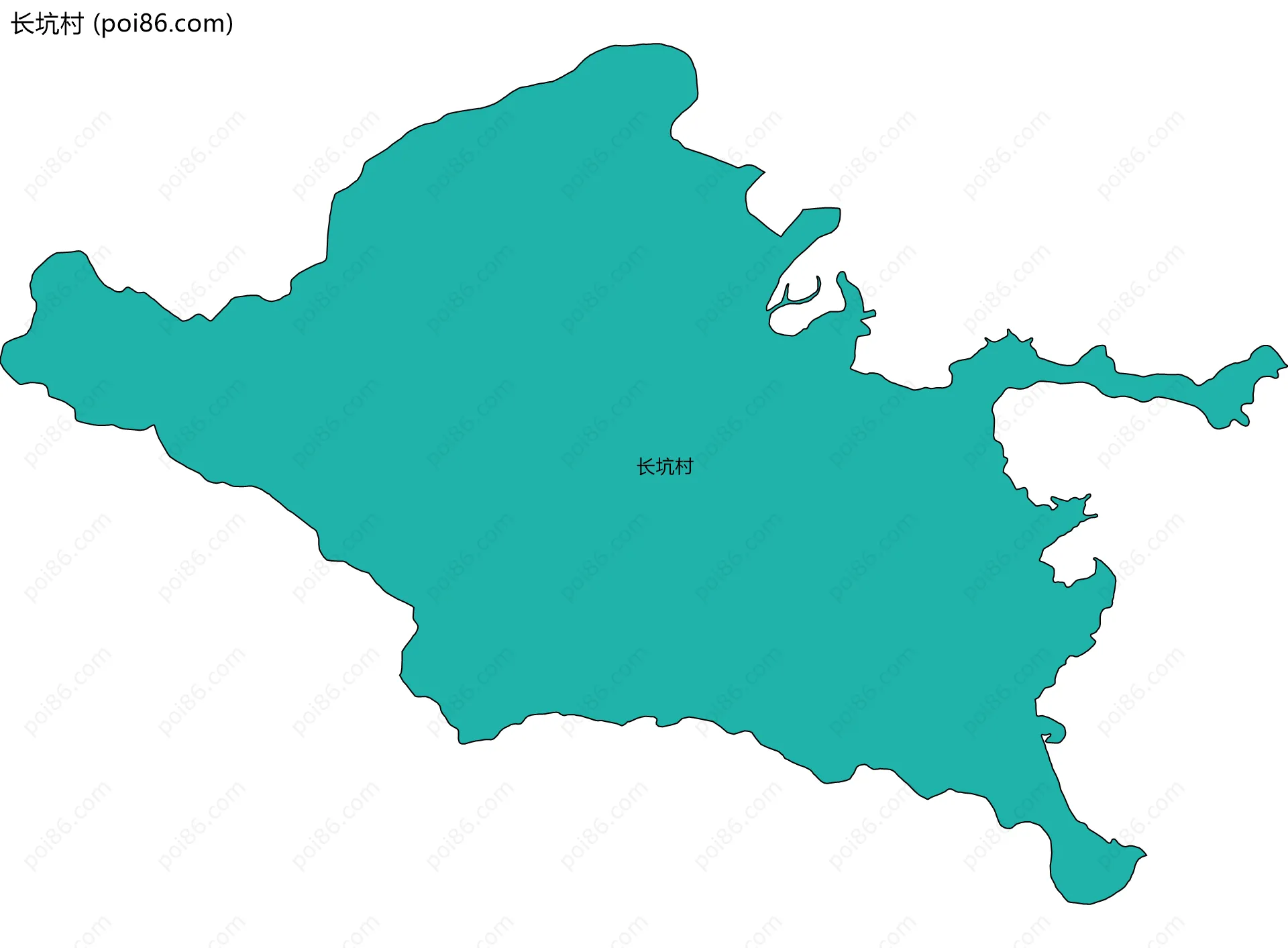 长坑村边界地图