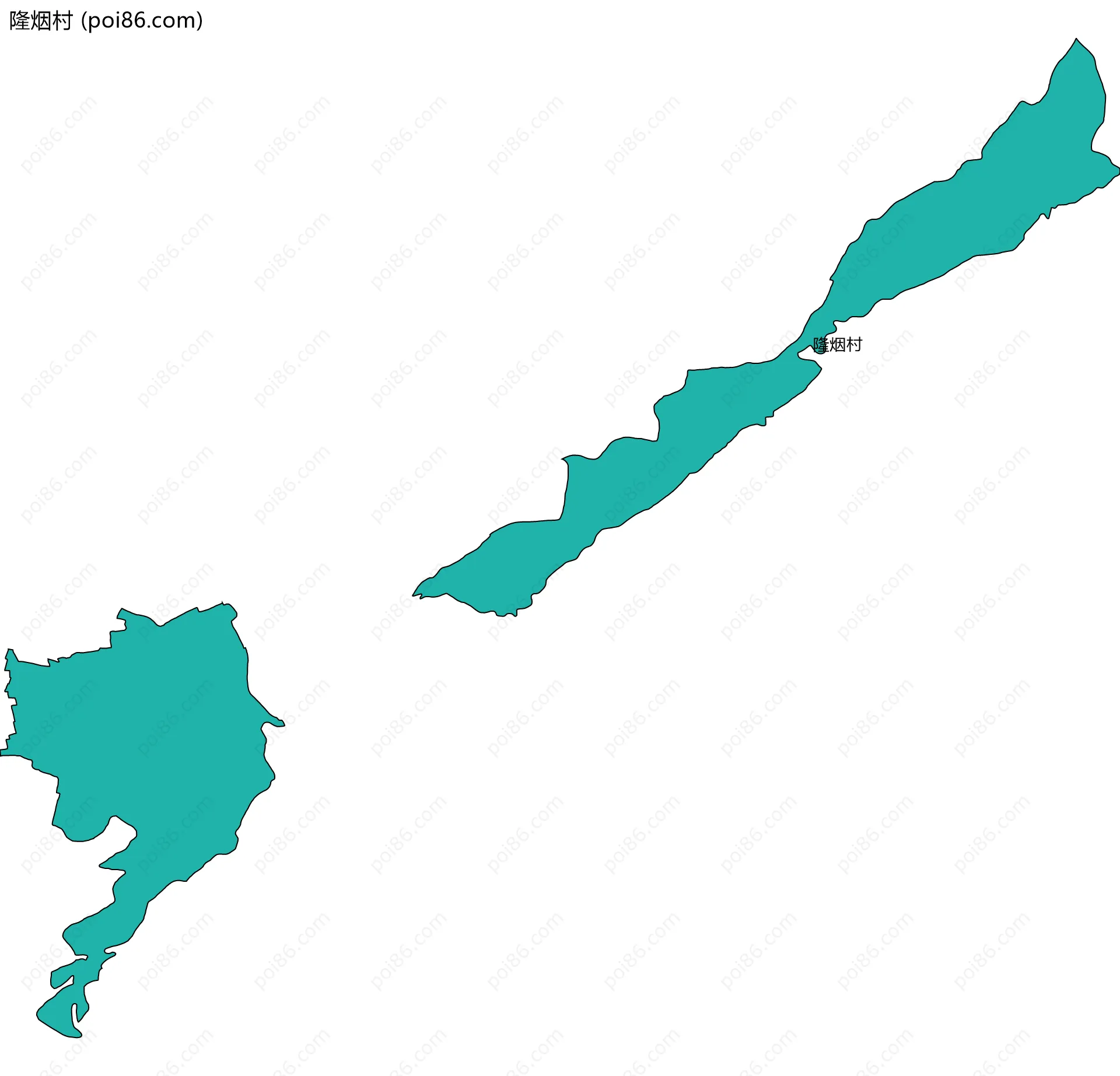 隆烟村边界地图