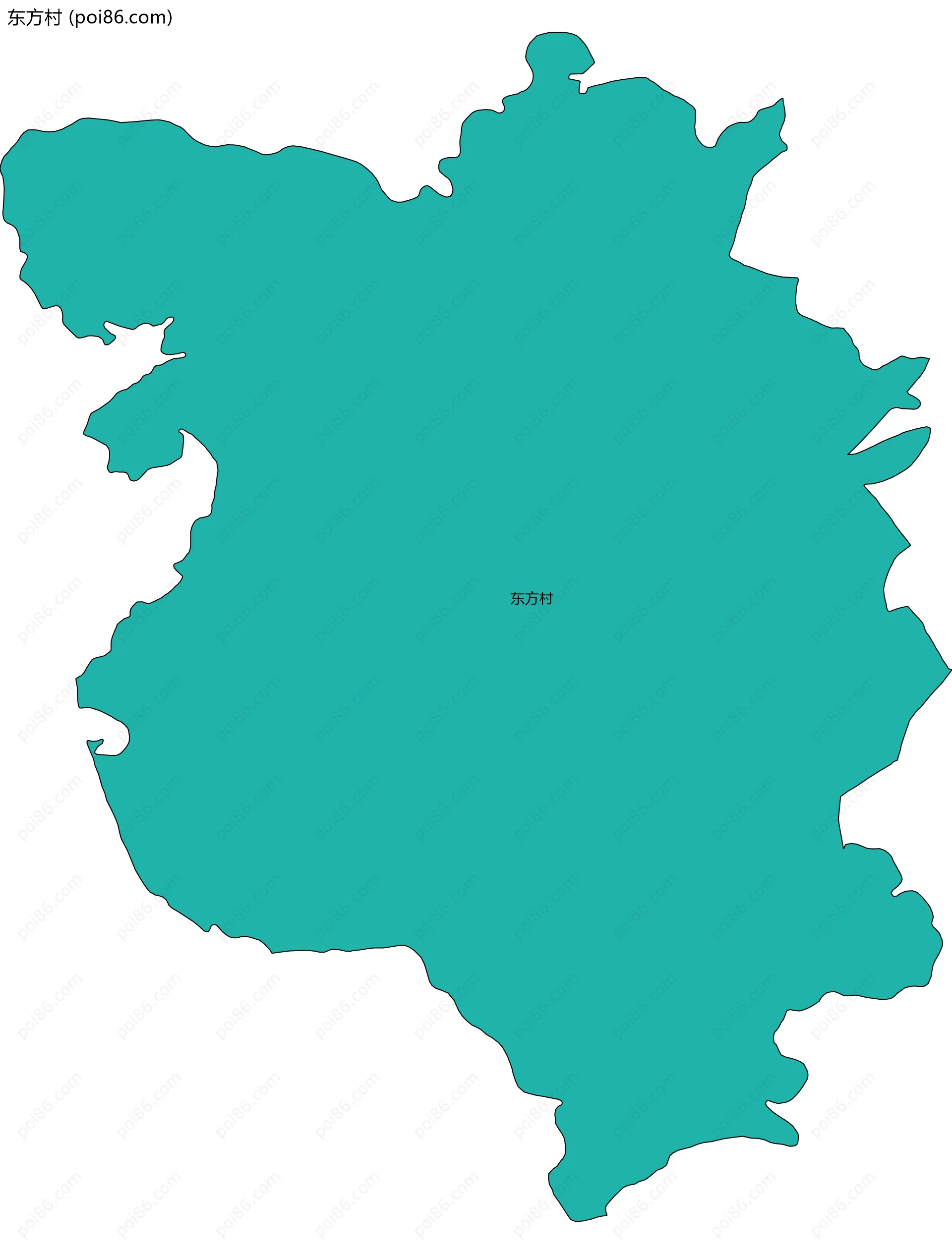 东方村边界地图