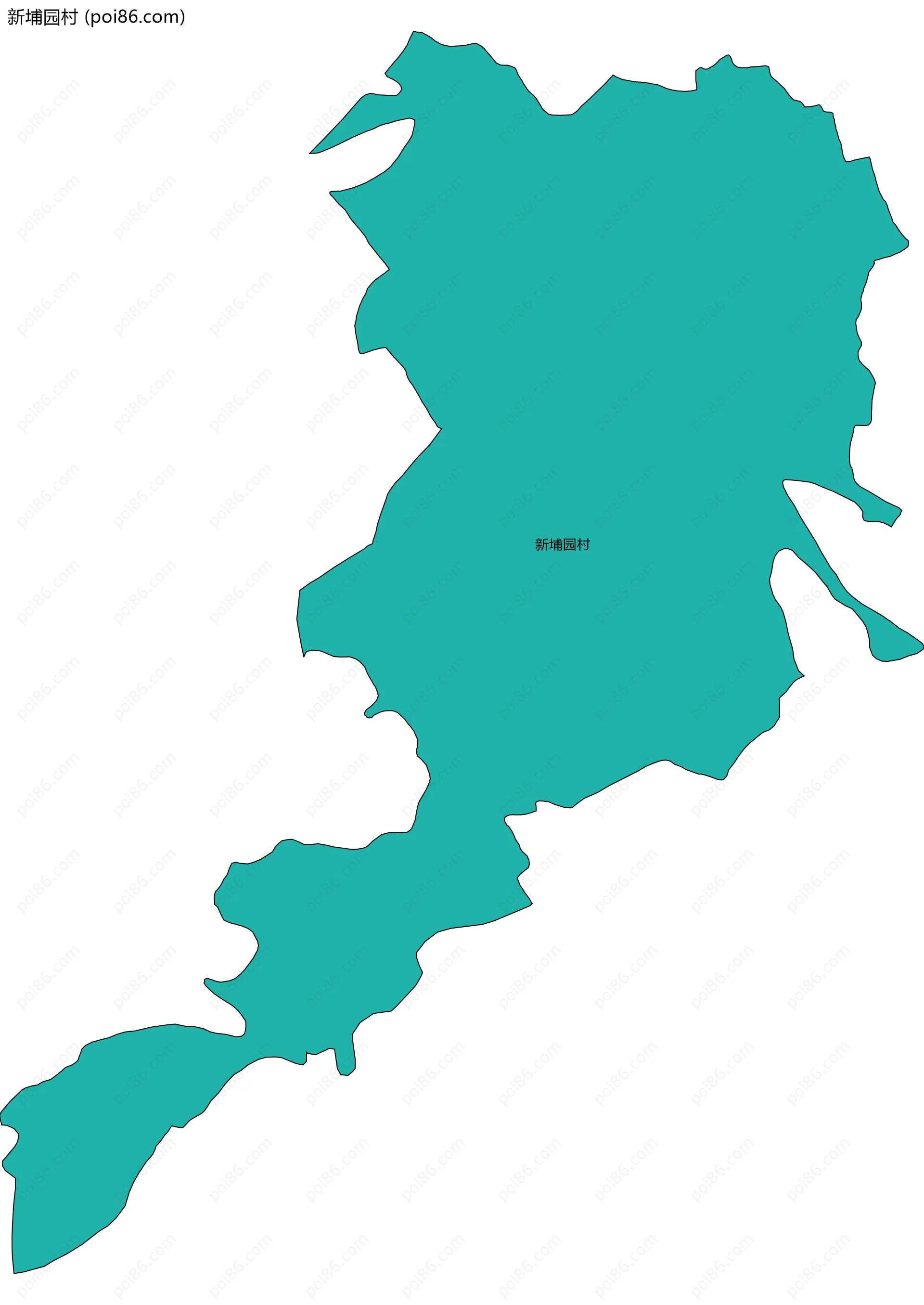 新埔园村边界地图