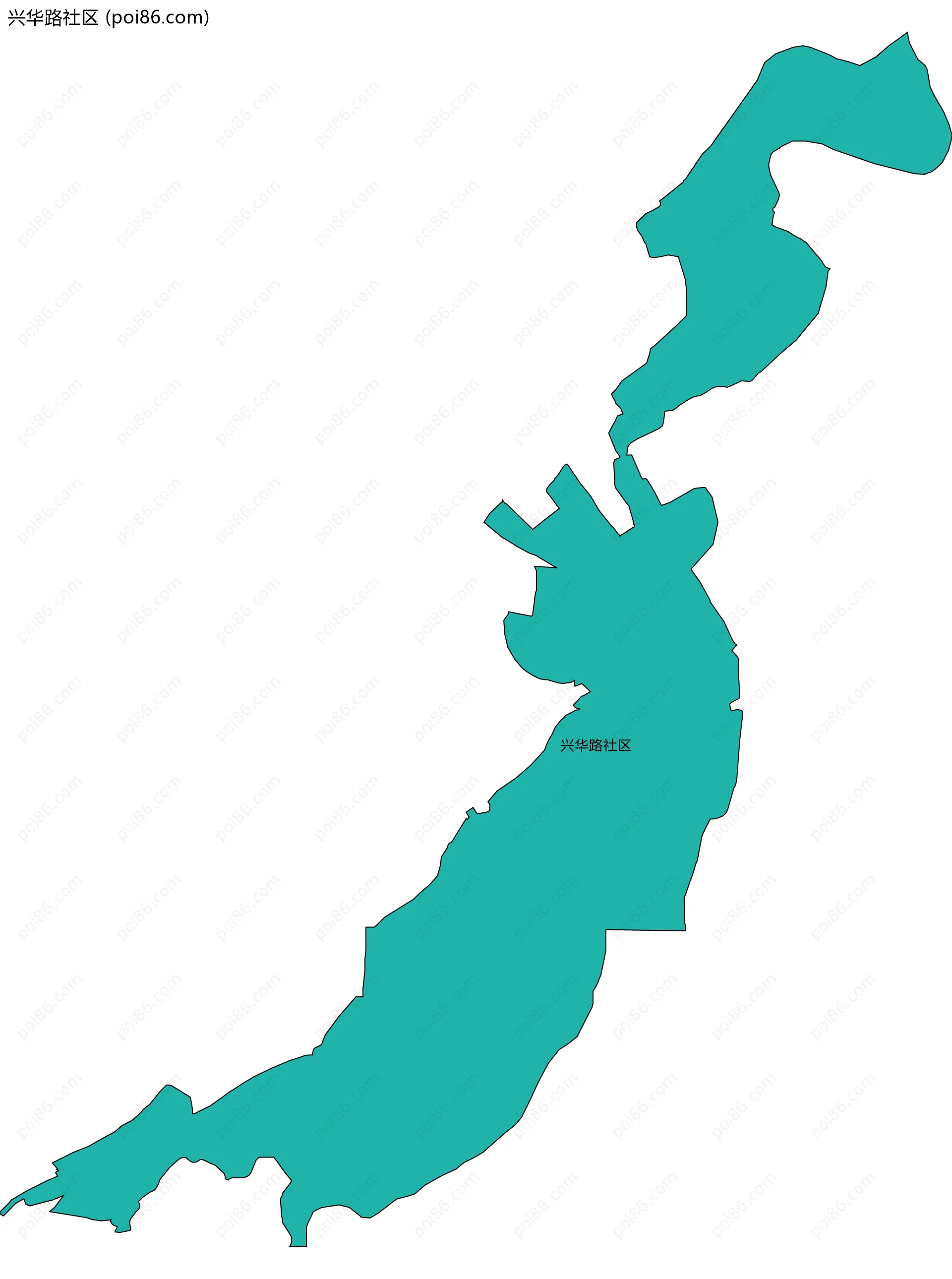 兴华路社区边界地图