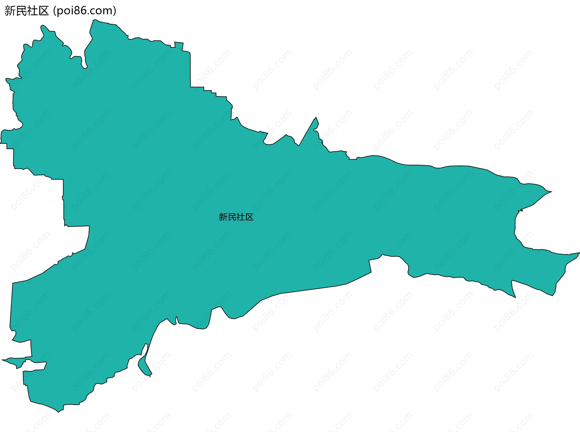 新民社区边界地图