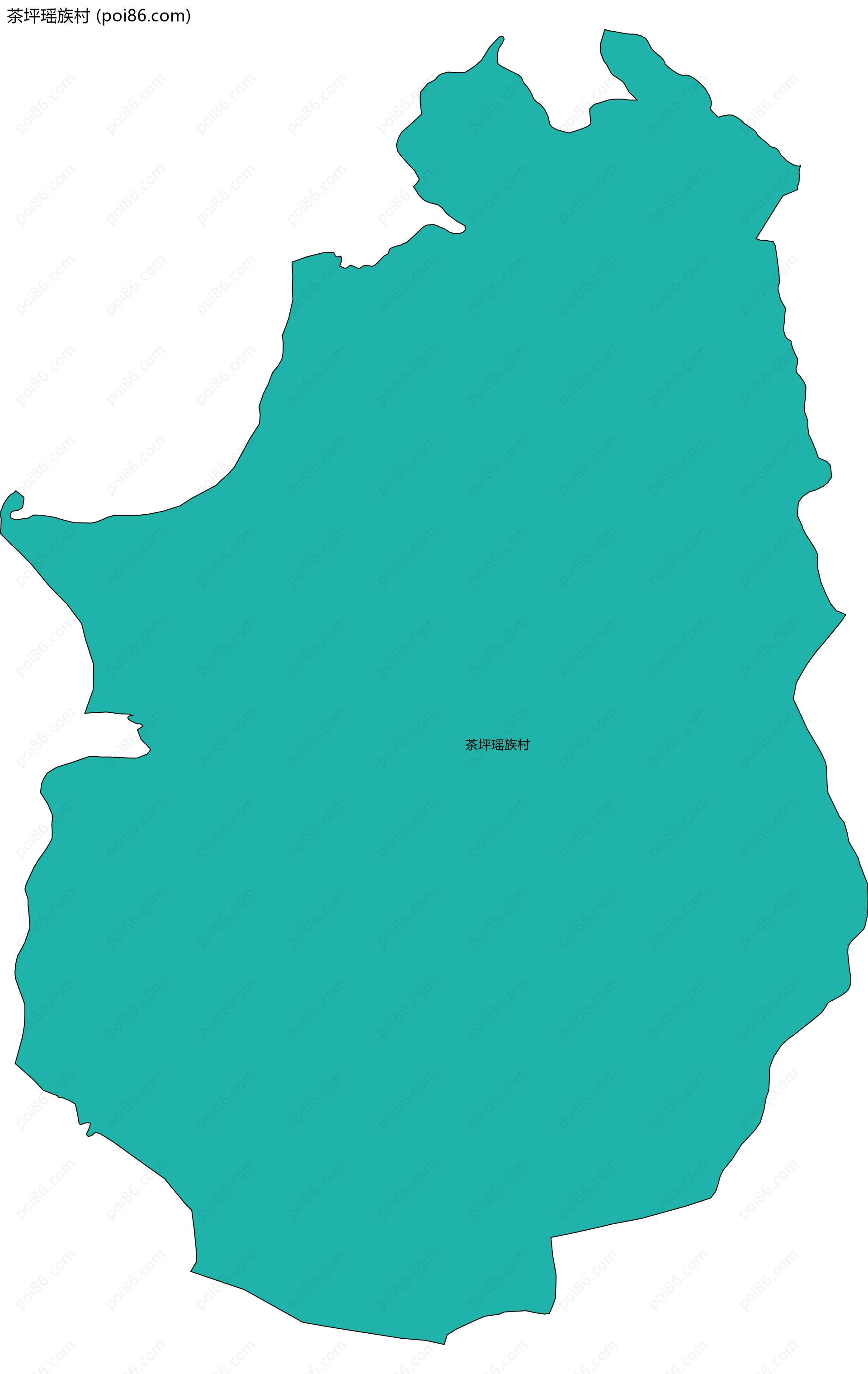 茶坪瑶族村边界地图