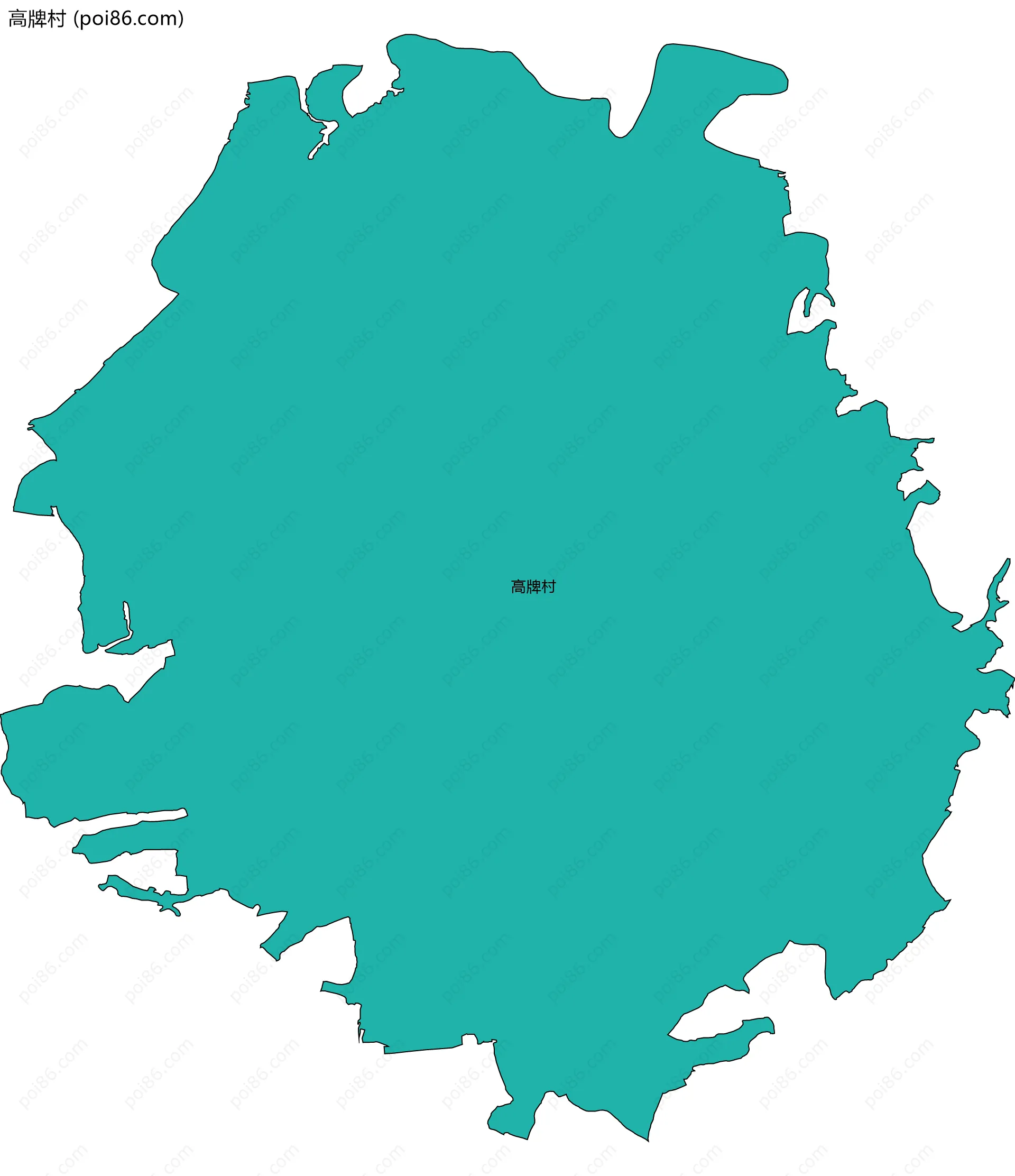 高牌村边界地图