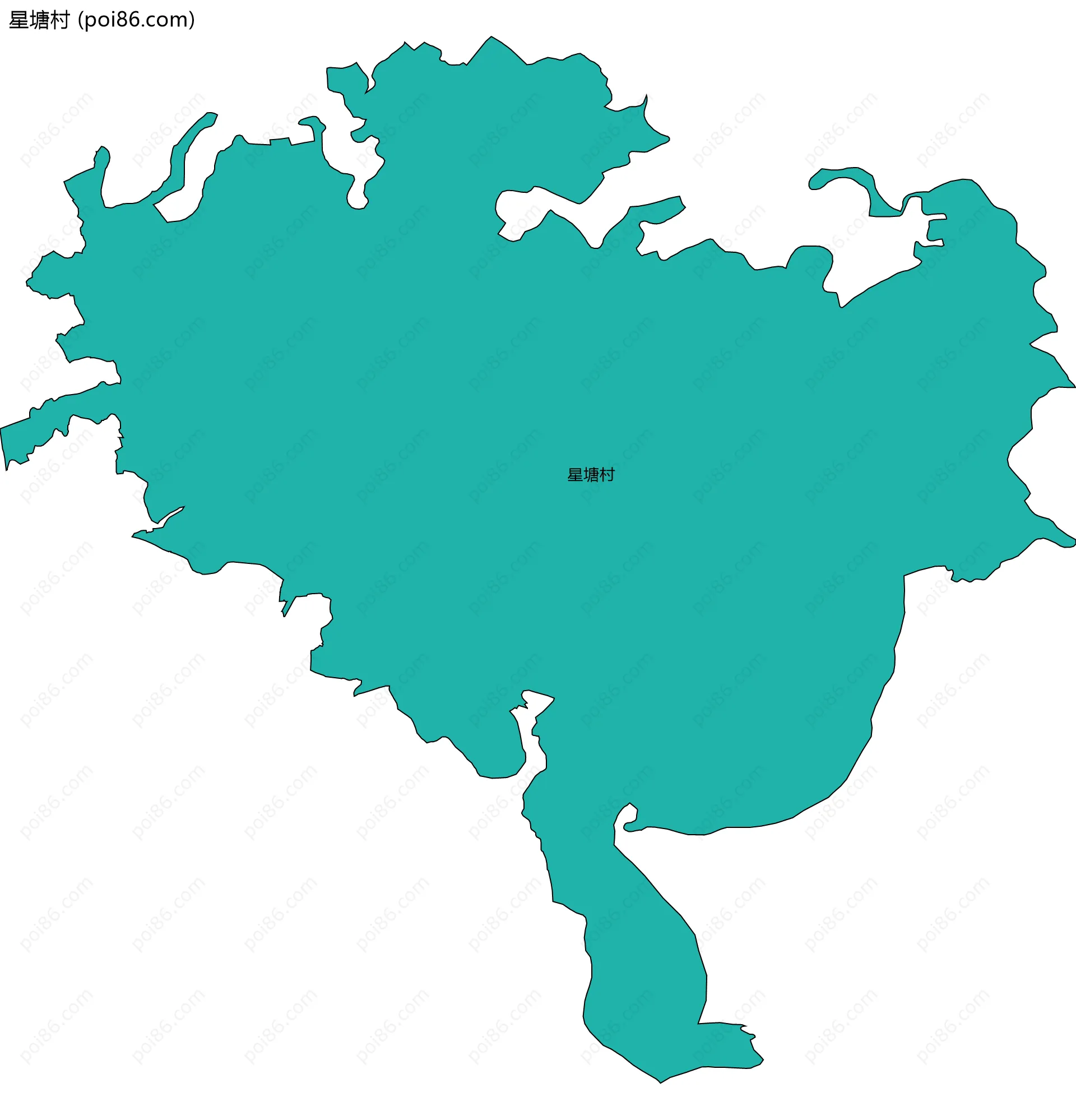 星塘村边界地图