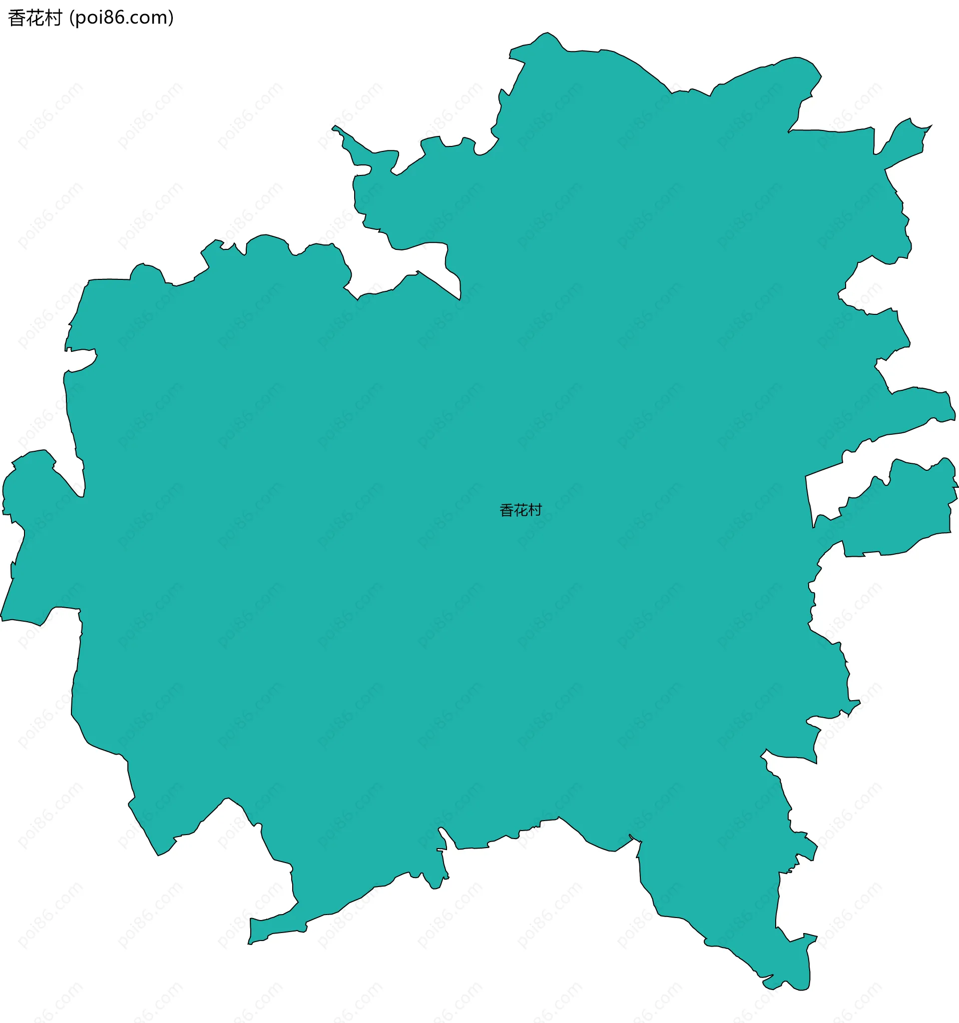香花村边界地图