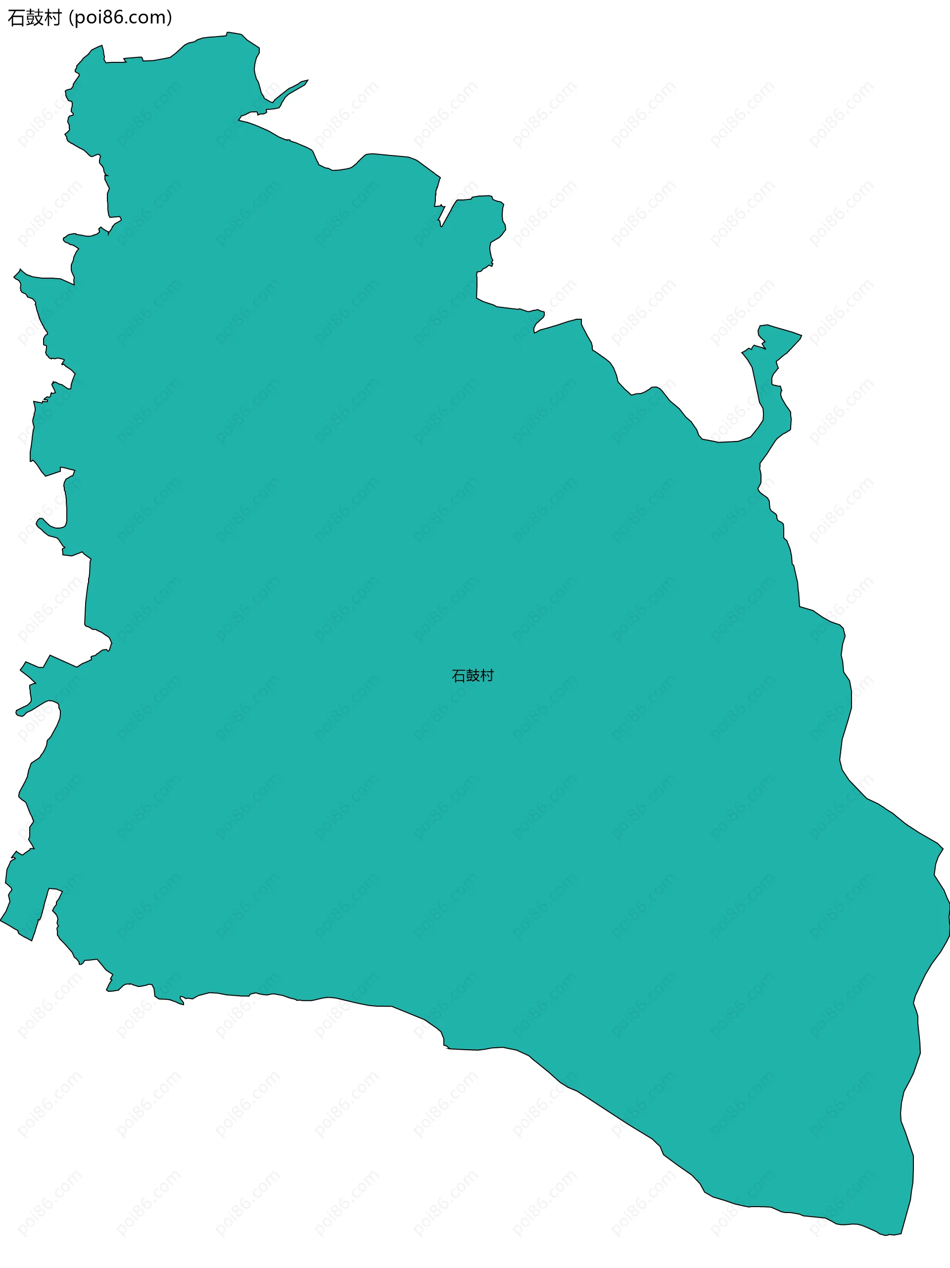 石鼓村边界地图