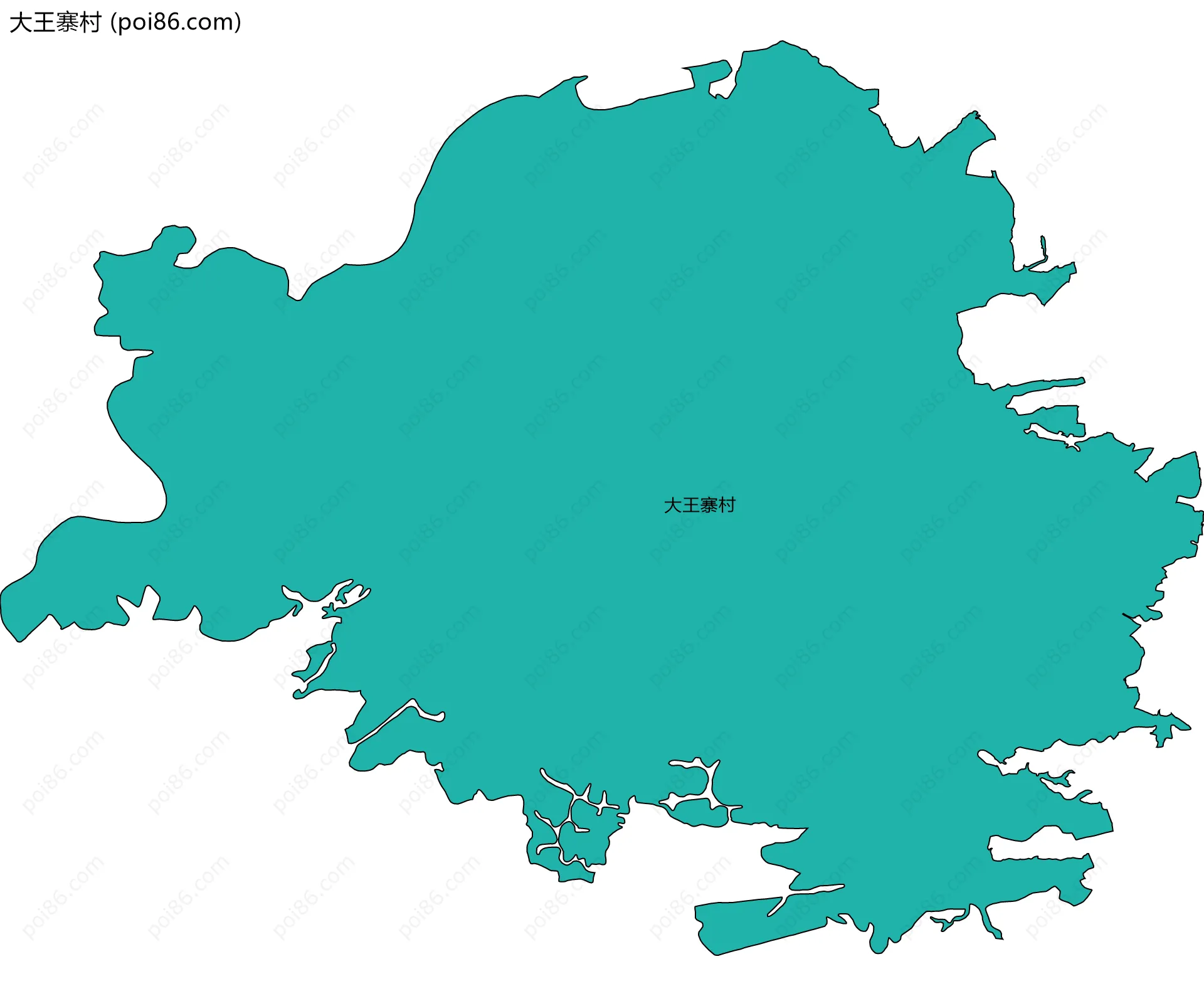 大王寨村边界地图