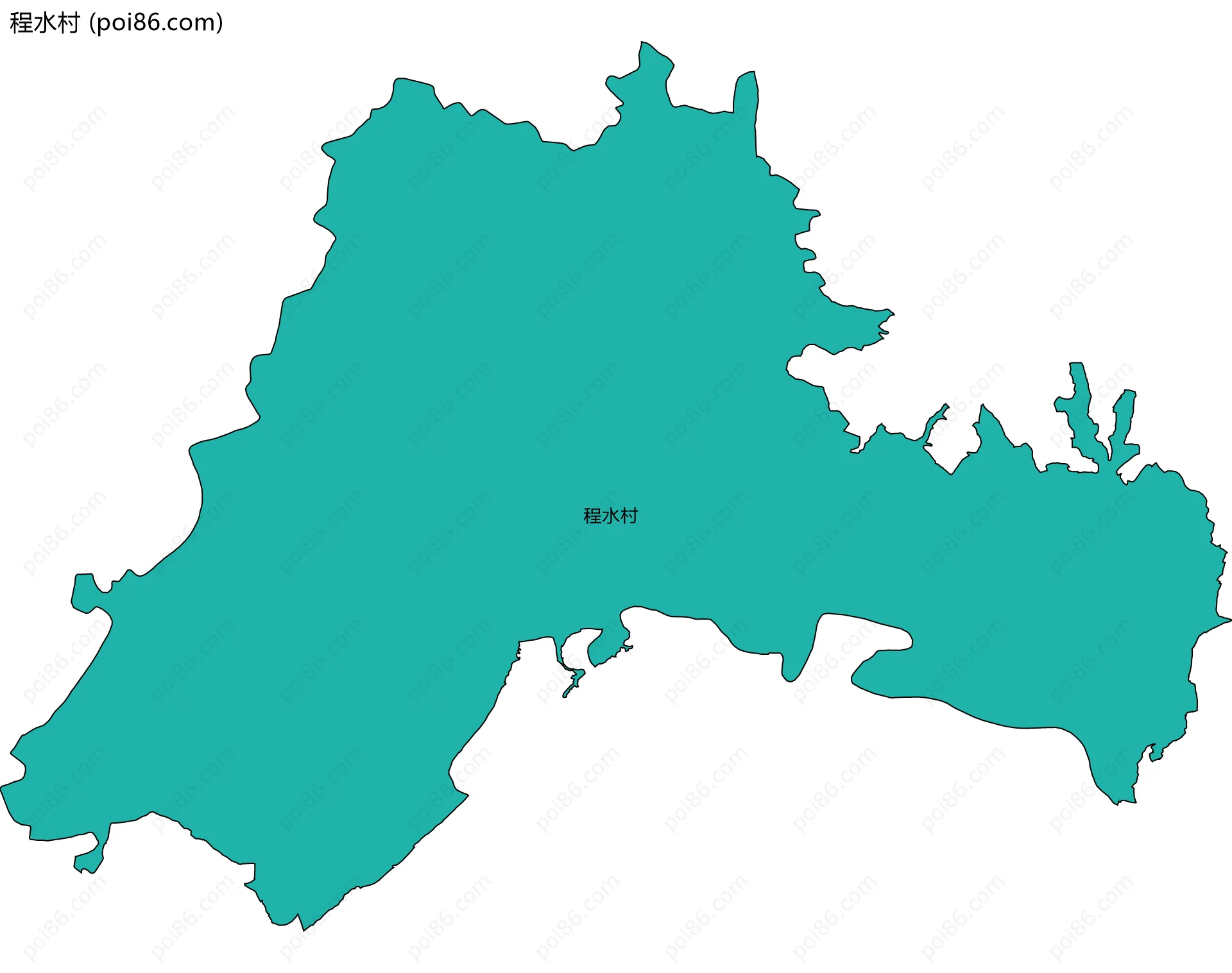 程水村边界地图