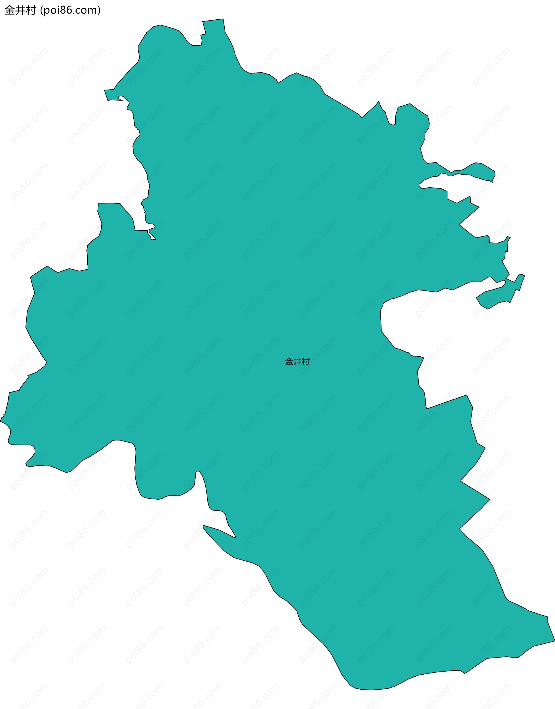 金井村边界地图