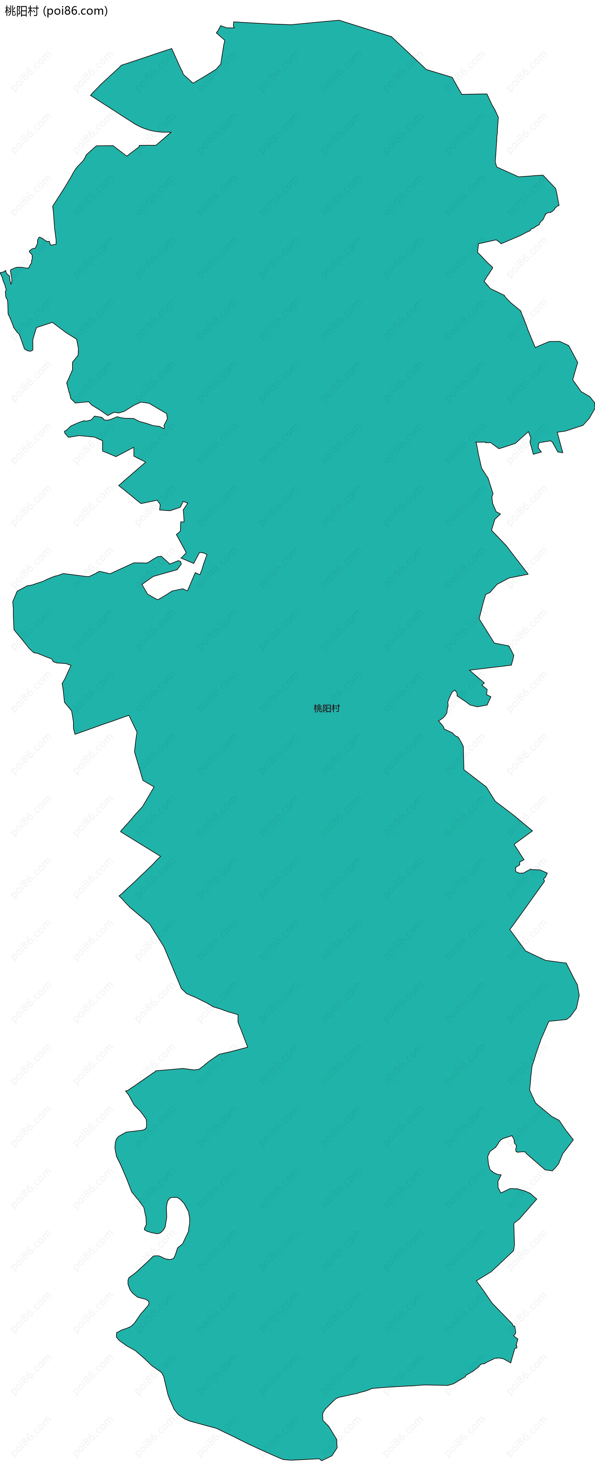 桃阳村边界地图