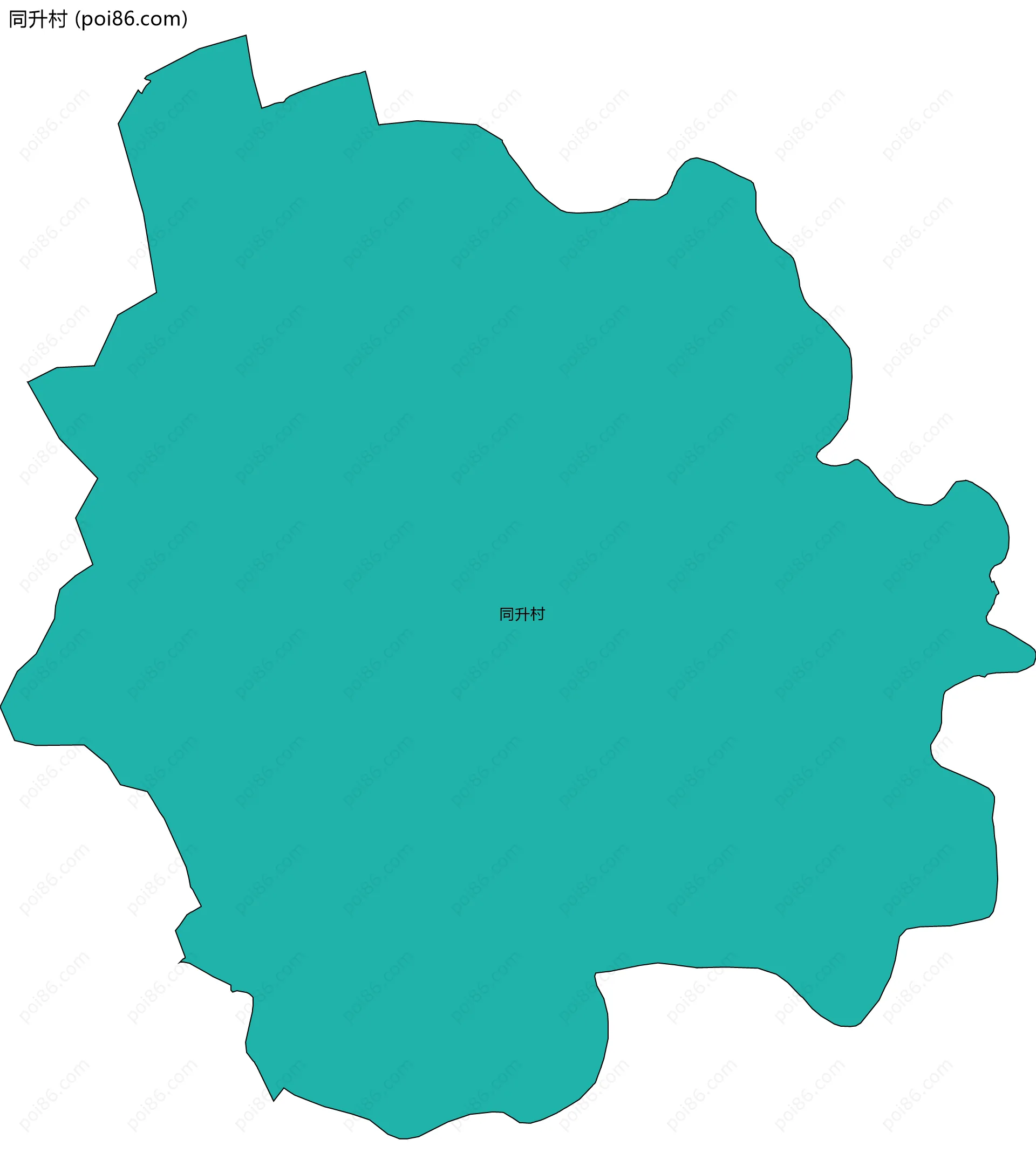 同升村边界地图
