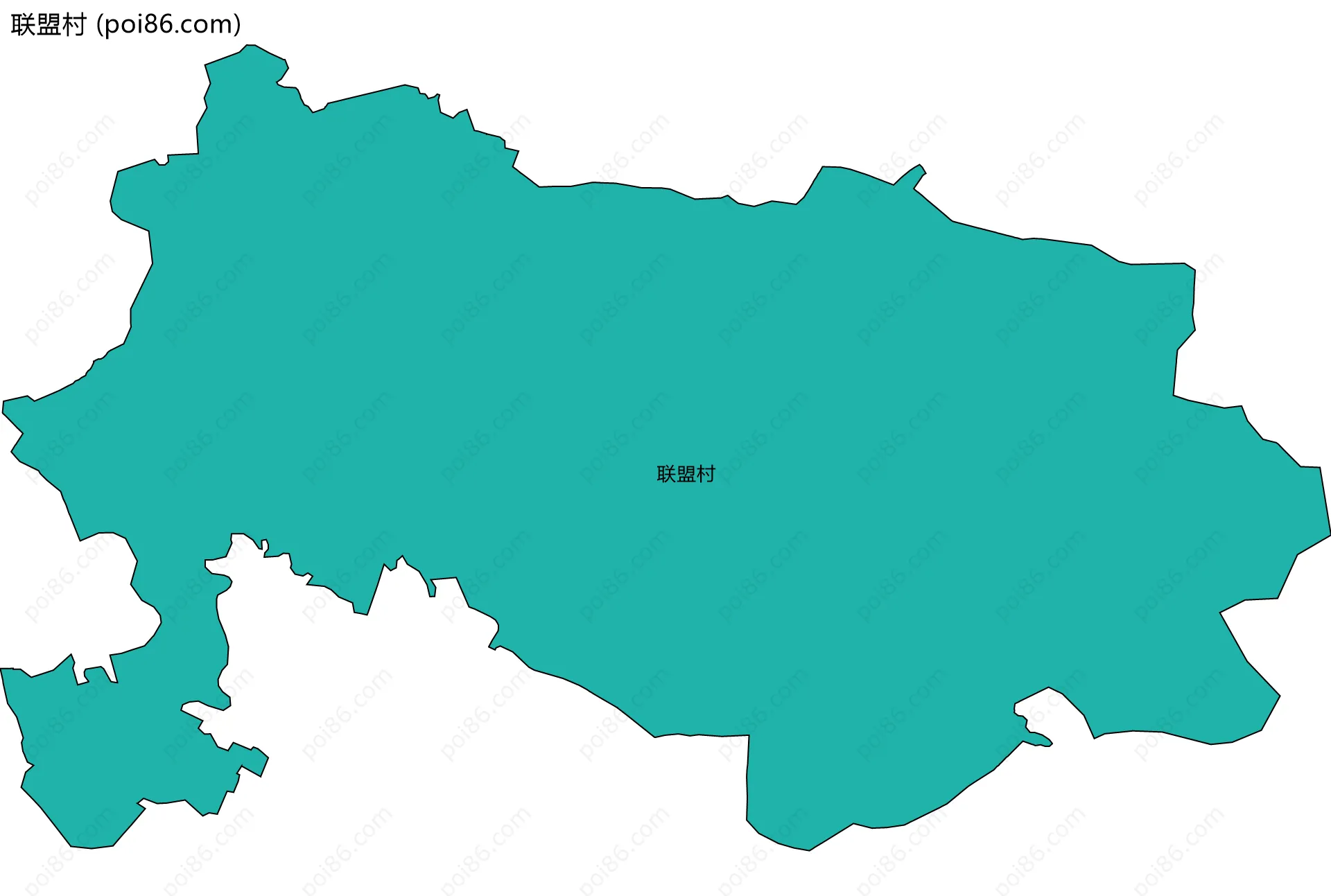 联盟村边界地图