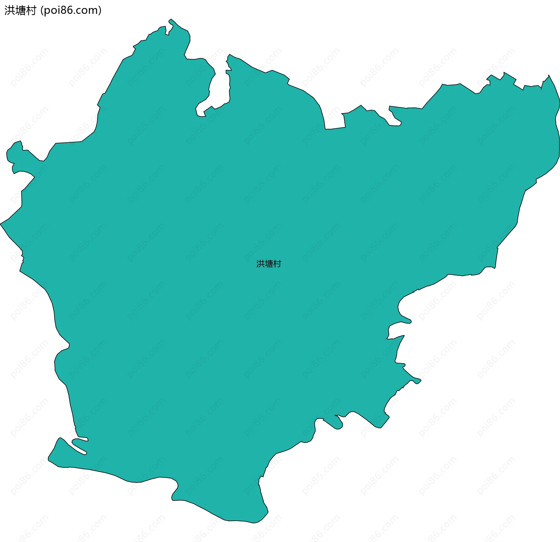 洪塘村边界地图