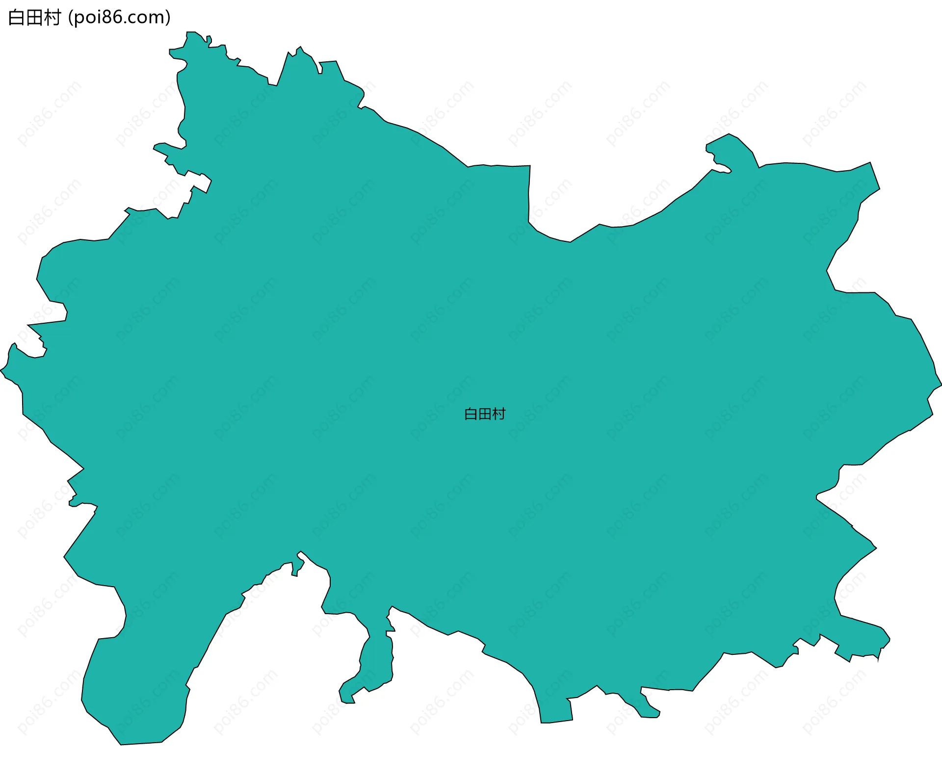 白田村边界地图