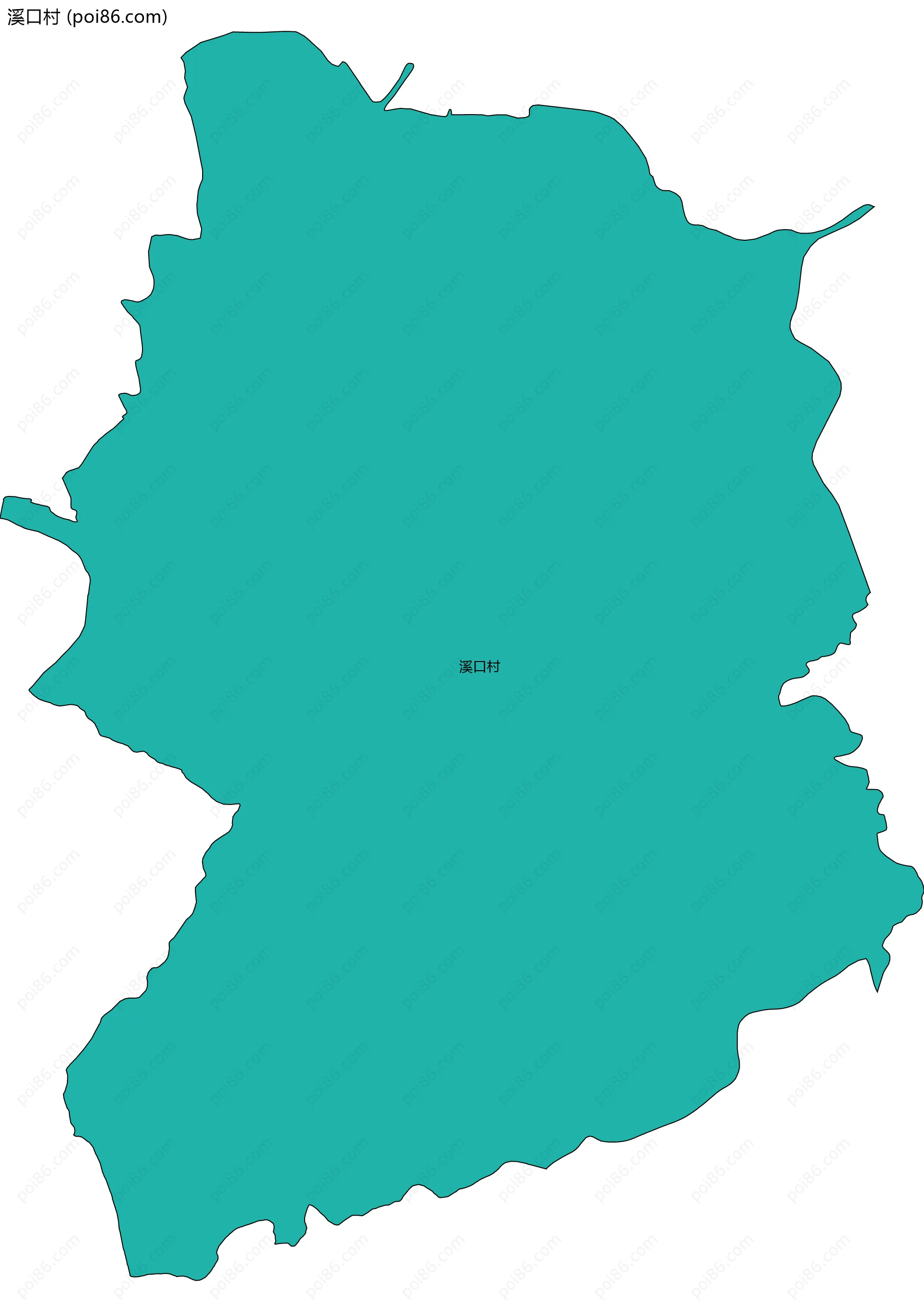 溪口村边界地图